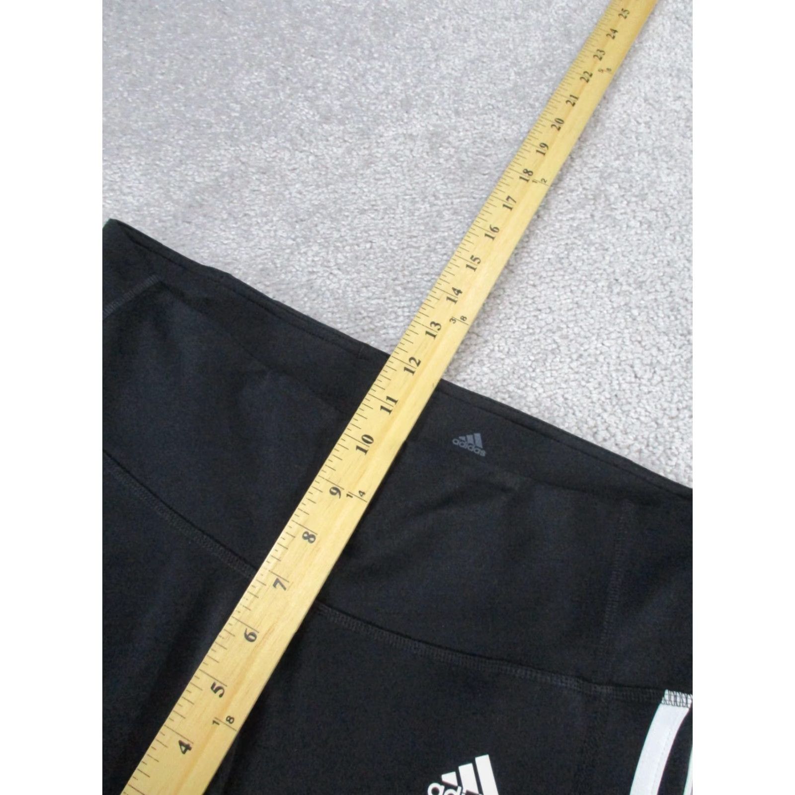 Adidas VINTAGE Adidas Women's Leggings L Black White Stripes Activewear Gym & Training Compression Athleisure Size 36" / US 14 / IT 50 - 6 Thumbnail