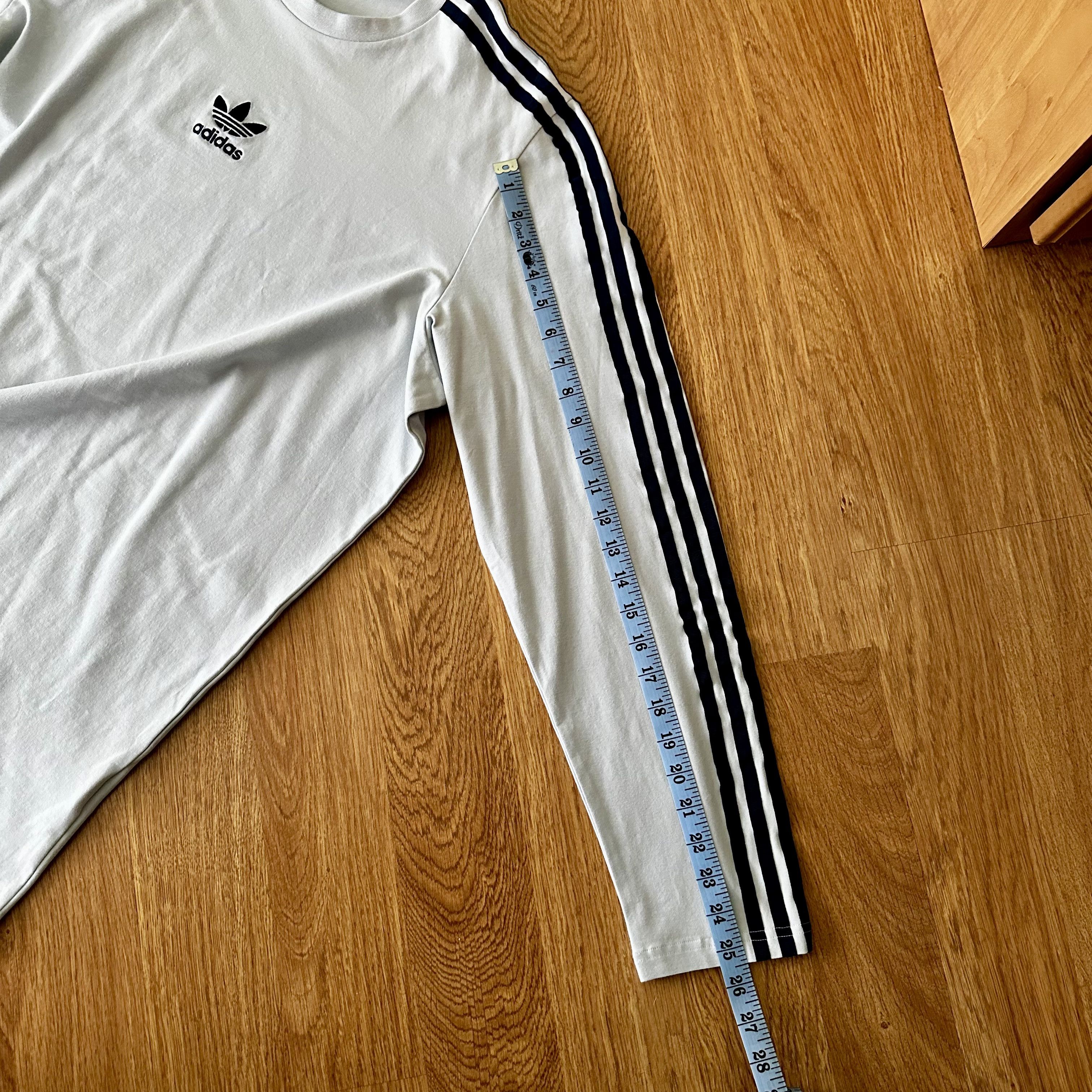 Adidas Adidas Long Sleeve Stripe Tee Grey XL Size US XL / EU 56 / 4 - 8 Thumbnail