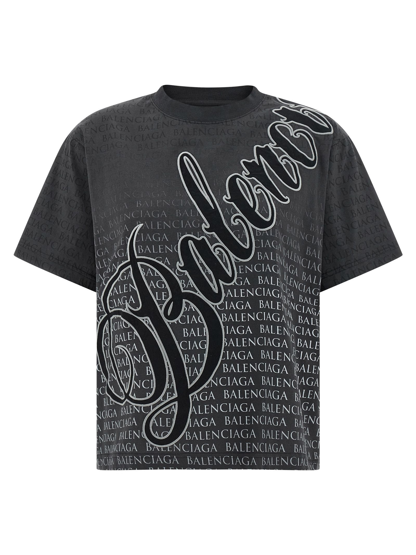 Balenciaga 'Cursive' T-shirt Size S / US 4 / IT 40 - 1 Thumbnail