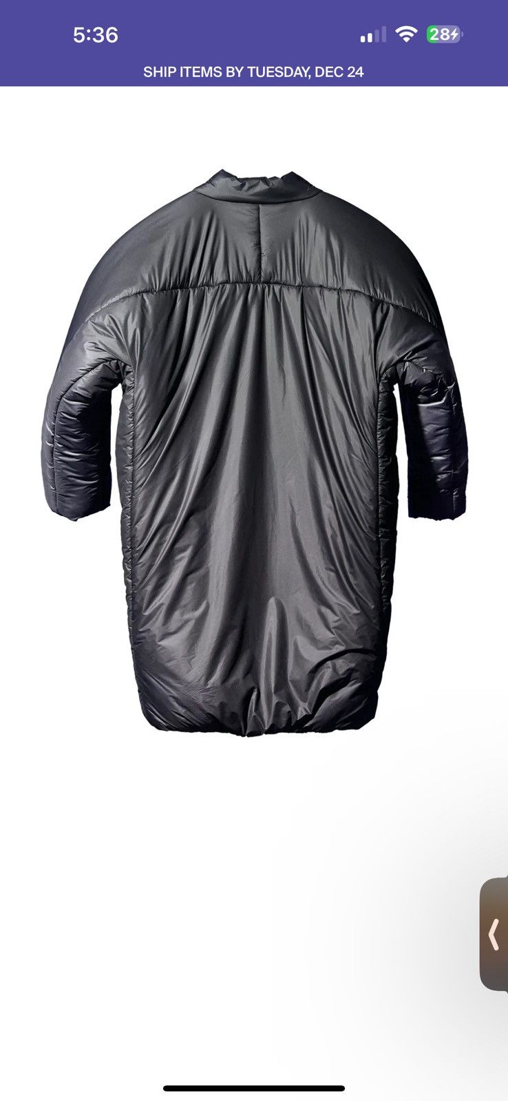 Balenciaga × Gap × Yeezy Yeezy Gap Engineered by Balenciaga Long Round Jacket Size US S / EU 44-46 / 1 - 2 Thumbnail