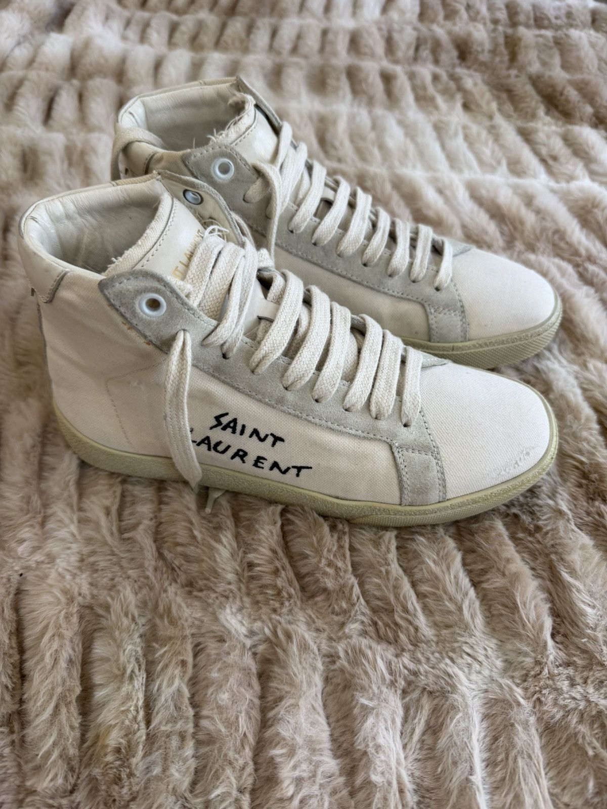 Saint Laurent Paris Saint Laurent Court Classic High-Top Sneakers Size US 6.5 / IT 36.5 - 2 Thumbnail
