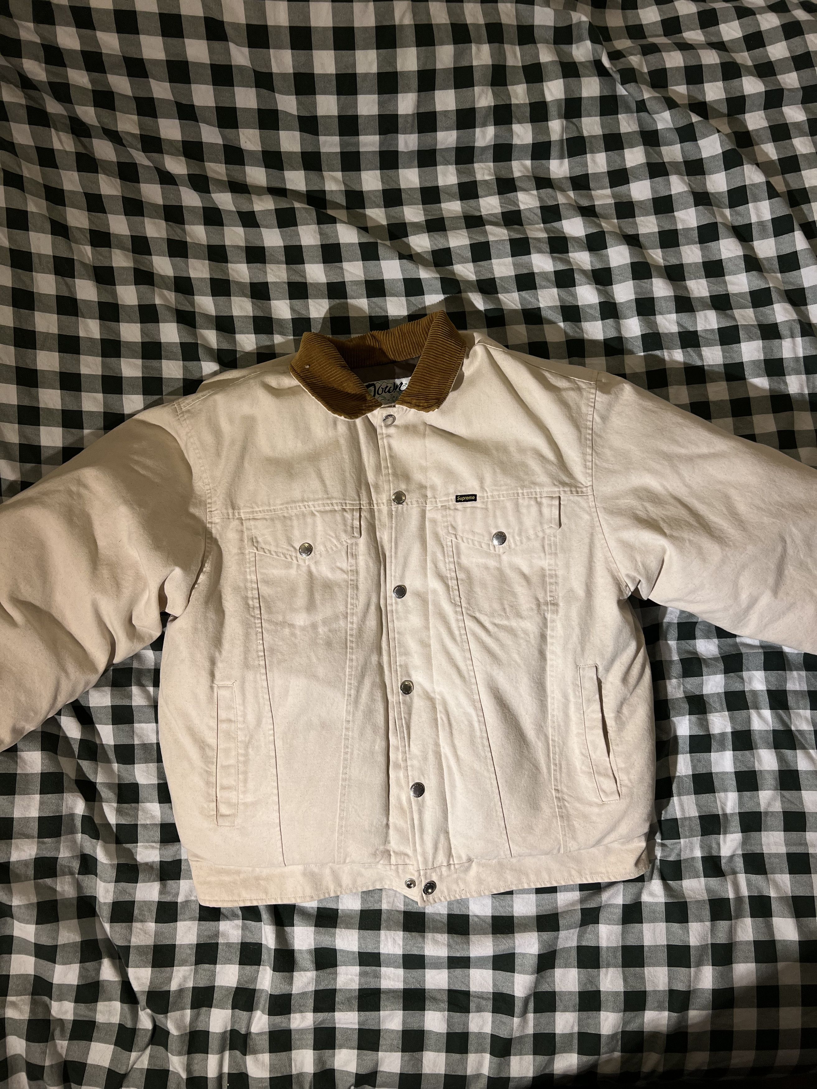 Schott × Supreme Supreme x Schott Canvas Down Trucker Jacket 'Natural' Size US L / EU 52-54 / 3 - 2 Thumbnail