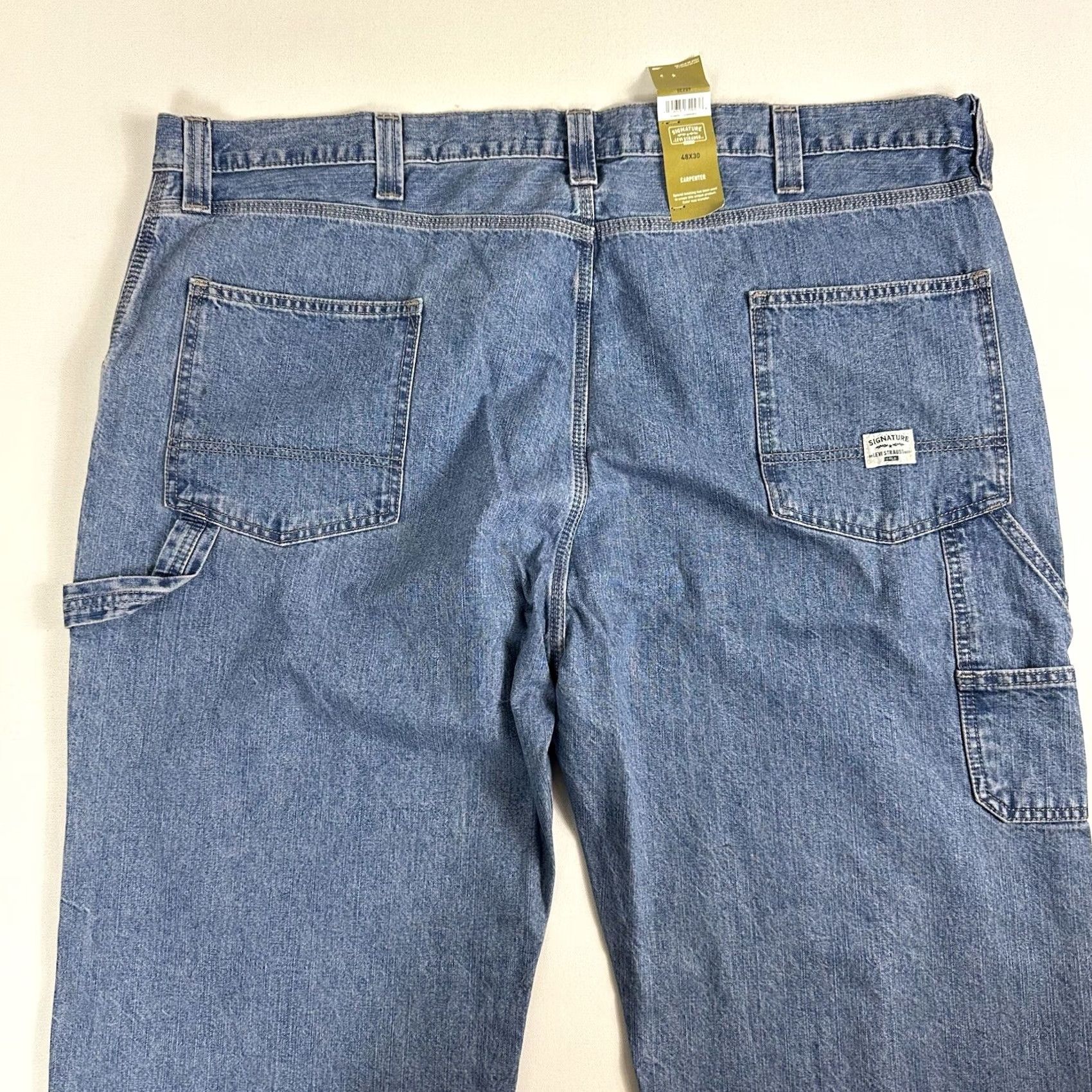 Levi's Levi's Signature Carpenter Jeans Mens 48 x 30 Denim Regular Size 48 Blue Denim Work Jeans Mens Size US 32 / EU 48 - 4 Thumbnail