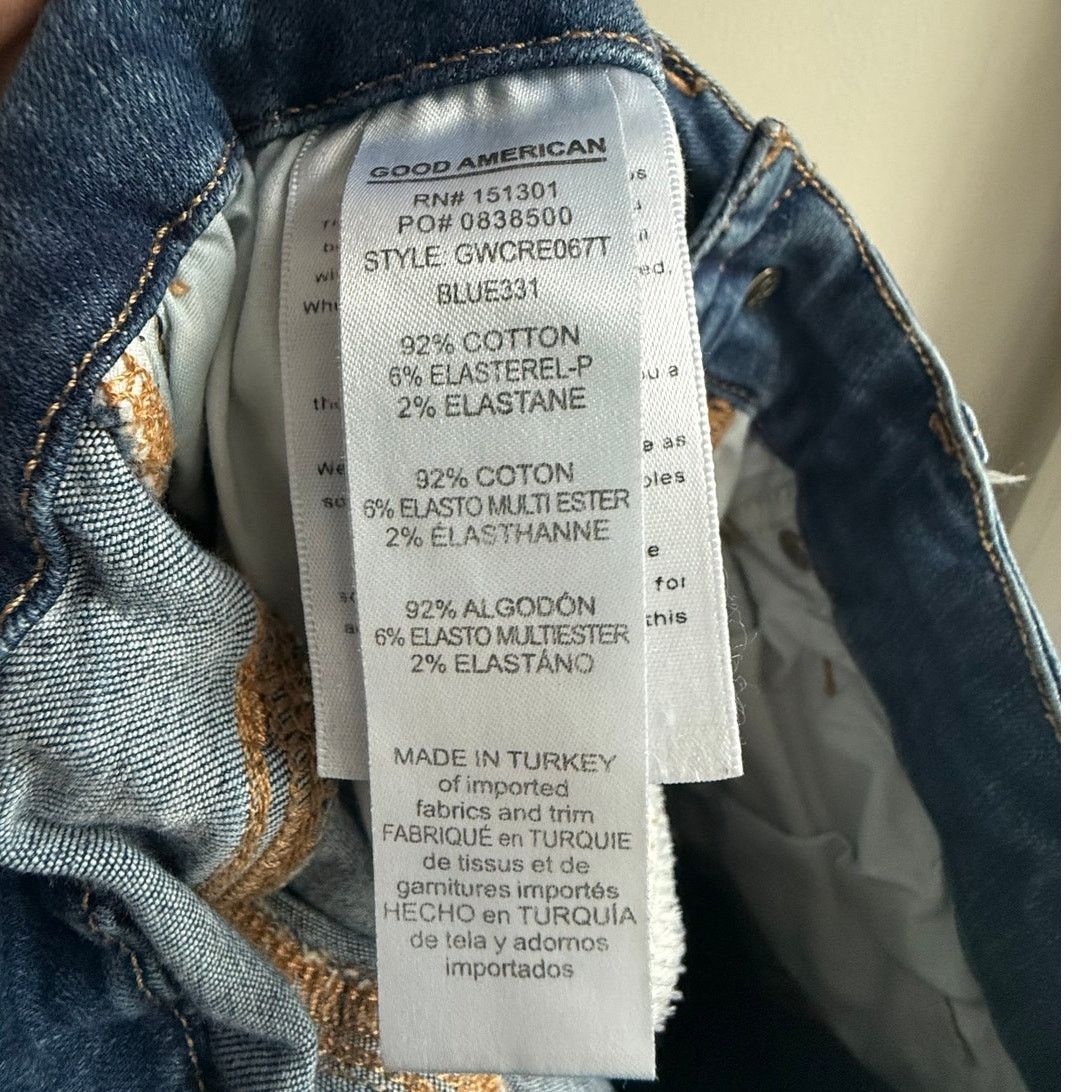 Good American Good American Good Waist Skinny Jeans 4 / 27 Raw Fray Hem Size 27" / US 4 / IT 40 - 4 Thumbnail