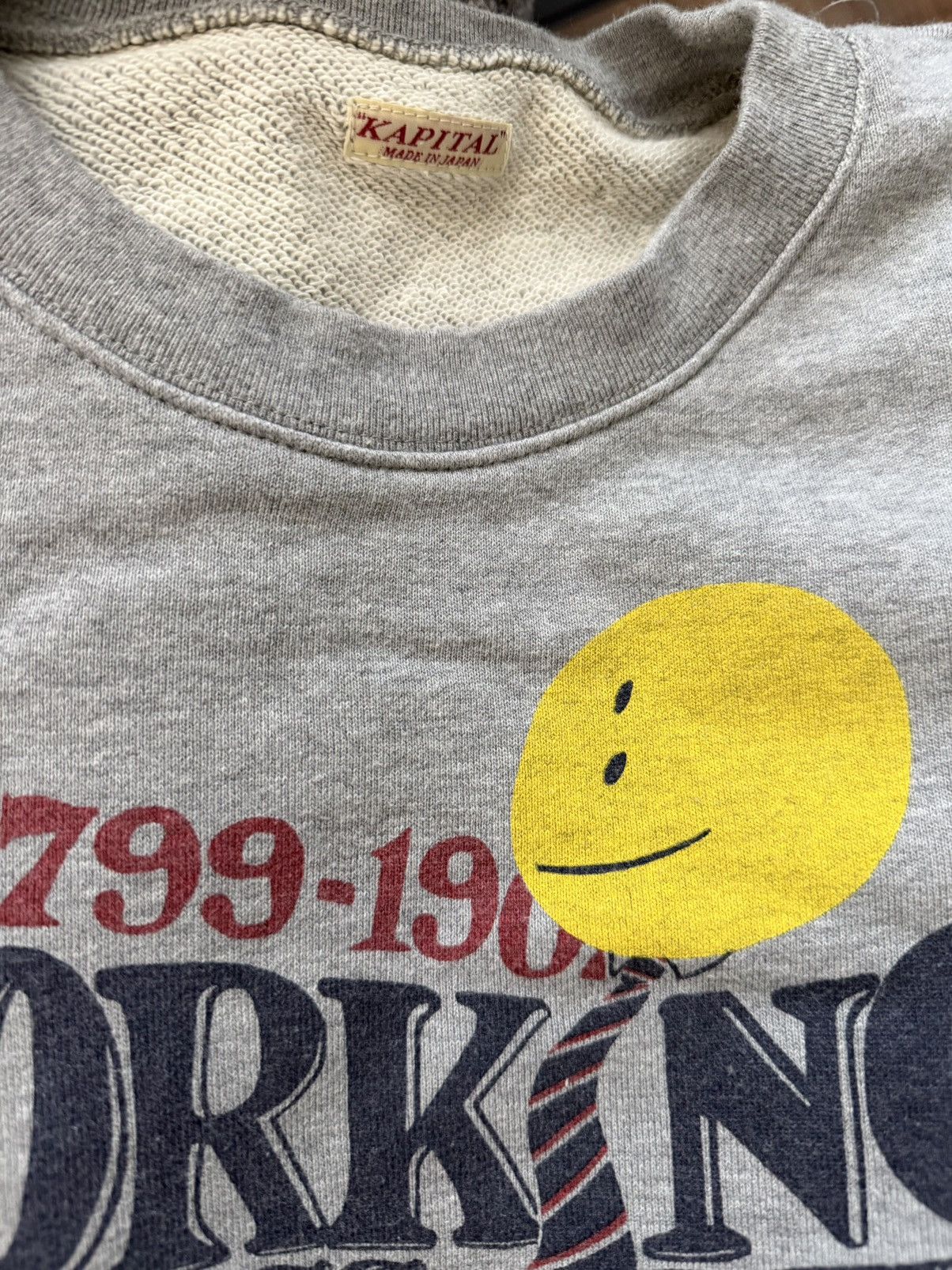 Kapital Kapital Working Class Hero Smiley Sweatshirt Size US XL / EU 56 / 4 - 4 Thumbnail