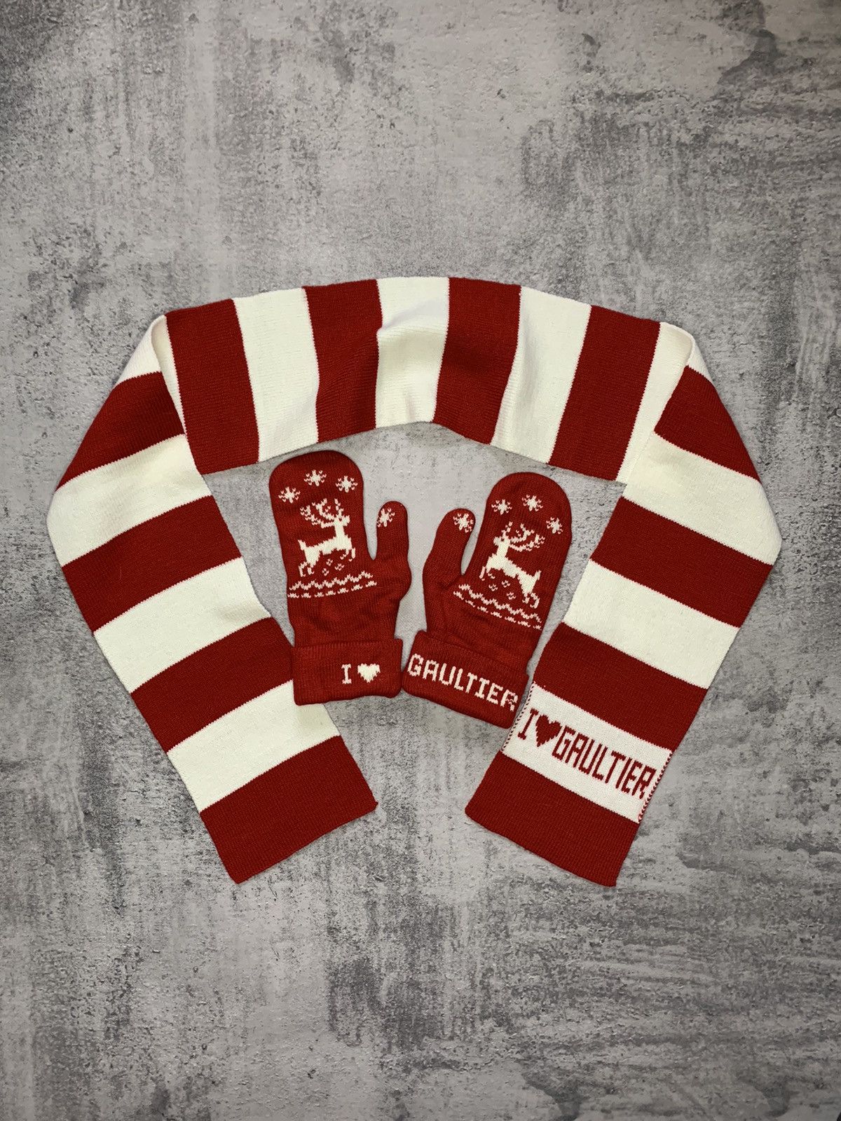 Jean Paul Gaultier Jean Paul Gaultier I Love JPG Striped Scarf and gloves Size ONE SIZE - 2 Thumbnail