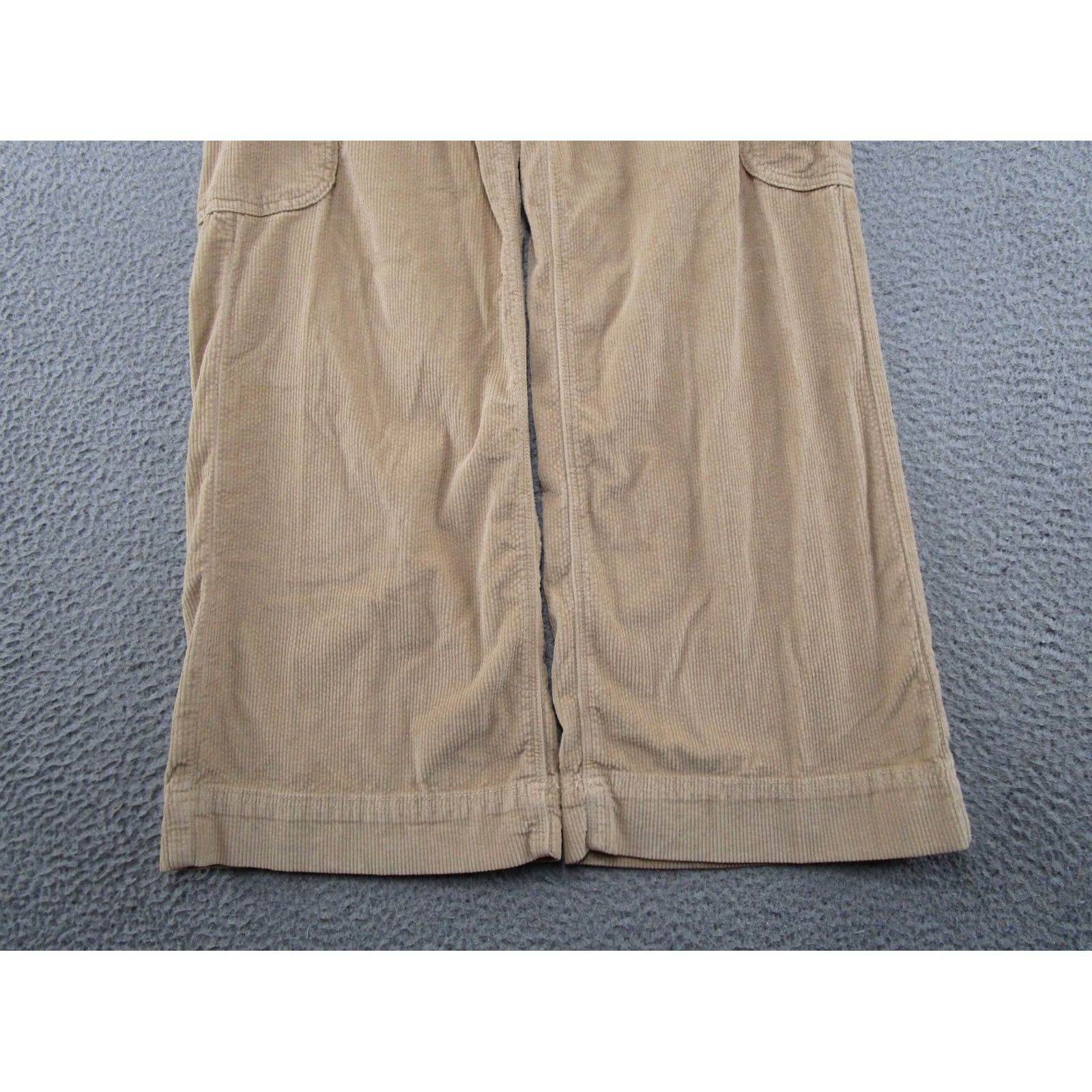 American Eagle Outfitters VINTAGE American Eagle Pants Womens 8 Tan Baggy Wide Leg Cargo Corduroy Super High Rise Size 30" / US 8 / IT 44 - 2 Thumbnail