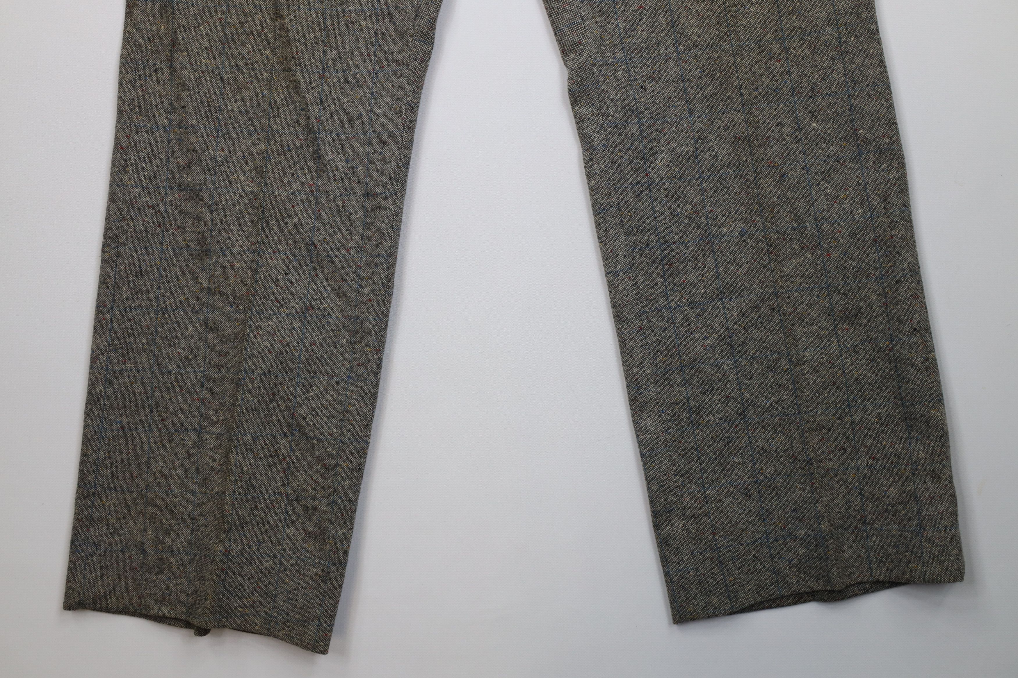 Vintage Vintage 60s Wool Tweed Buckle Back Bell Bottoms Pants USA Size US 38 / EU 54 - 4 Thumbnail