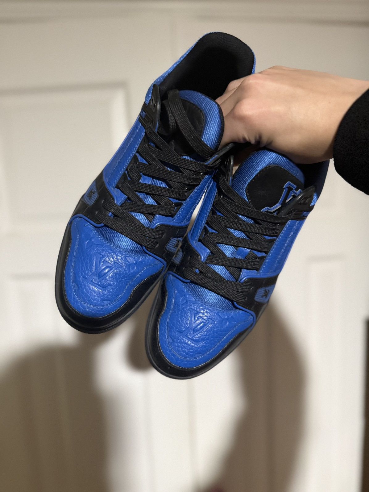 Louis Vuitton Louis Vuitton Black/Blue Trainer Sneaker Size US 8.5 / EU 41-42 - 4 Thumbnail