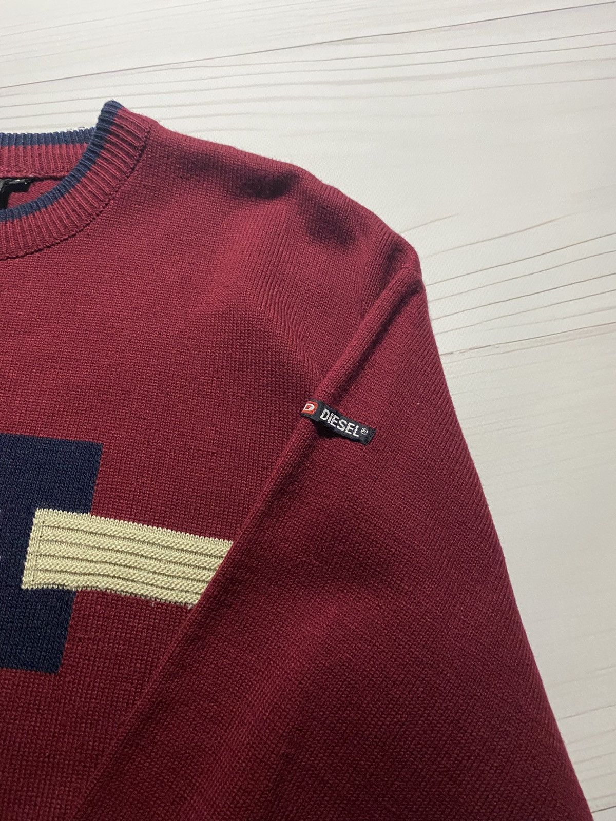 Diesel × Vintage Vintage Diesel Big Logo Box Fit oversize y2k sweater Size US XL / EU 56 / 4 - 7 Thumbnail