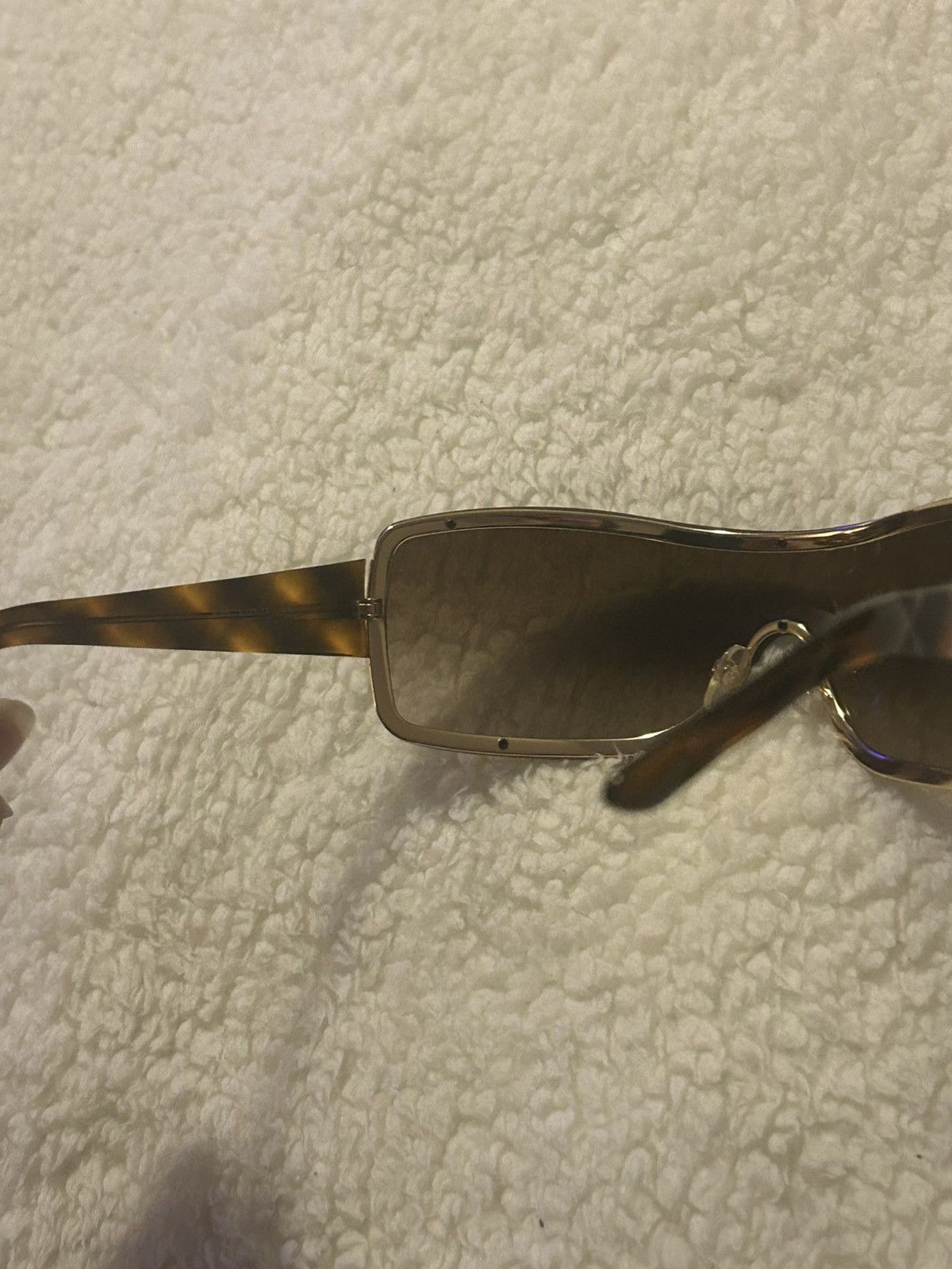 Chanel Chanel tortoise shell gold brown mask sunglasses vintage Size ONE SIZE - 4 Thumbnail