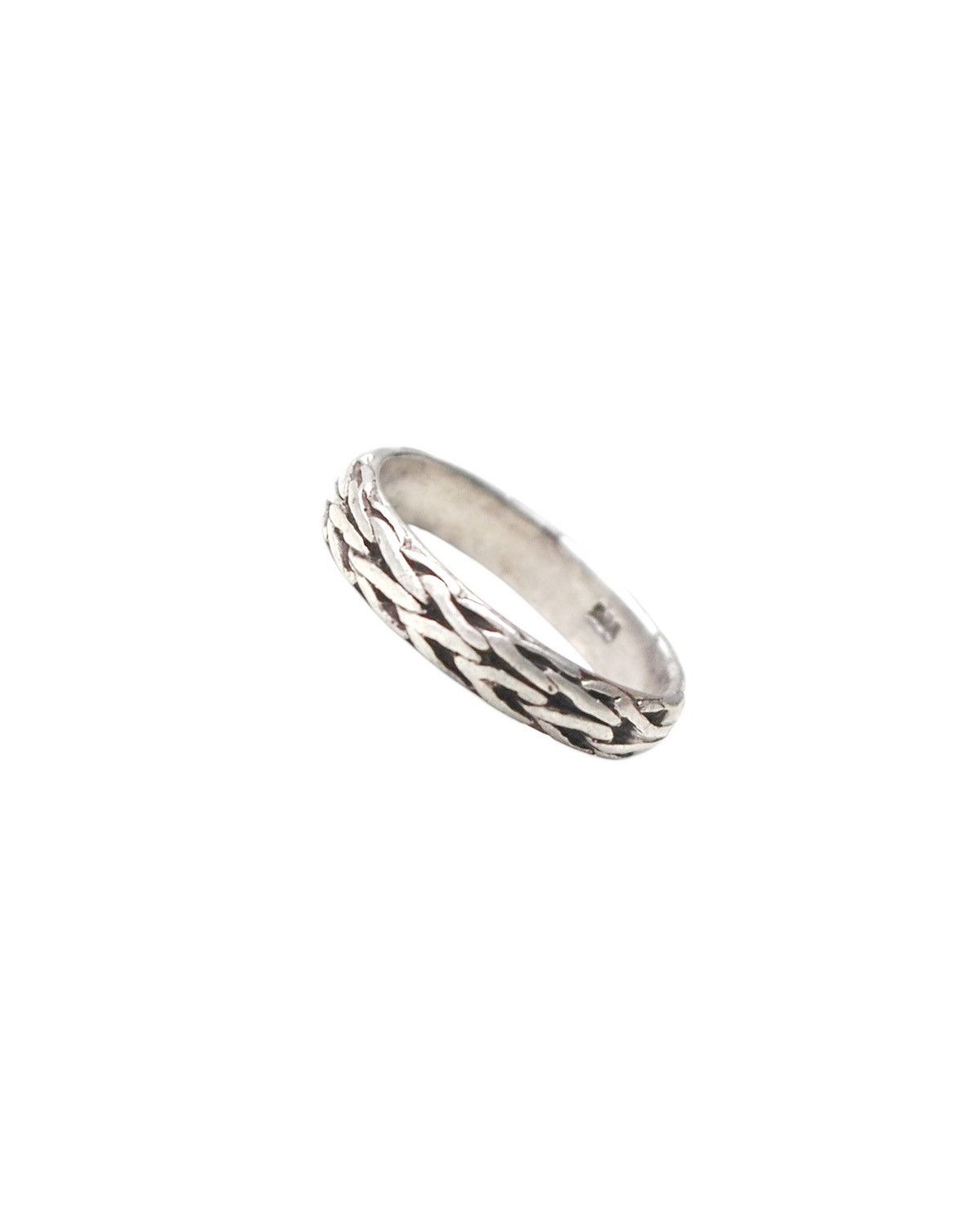 Vintage 2000S JAPANESE MADE 925 BRAIDED SILVER RING Size ONE SIZE - 1 Thumbnail