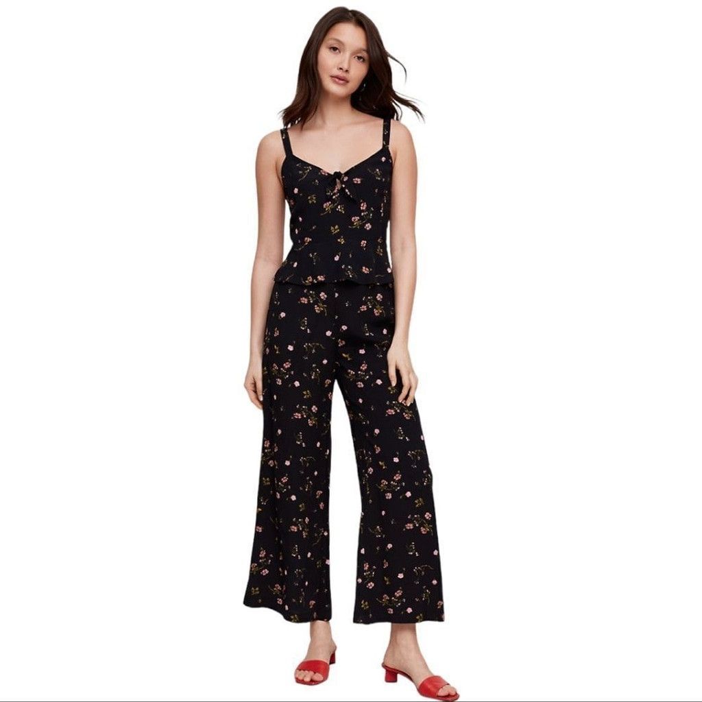Aritzia Wilfred Pernelle Floral Wide Leg Pants Size 4 Size 30" / US 8 / IT 44 - 2 Thumbnail