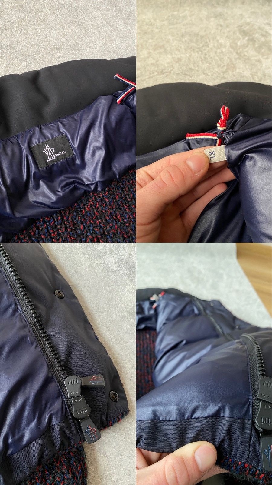 Moncler Moncler Grenoble $4500 Hybrid Tweed Knit Down Jacket Size US XL / EU 56 / 4 - 14 Thumbnail