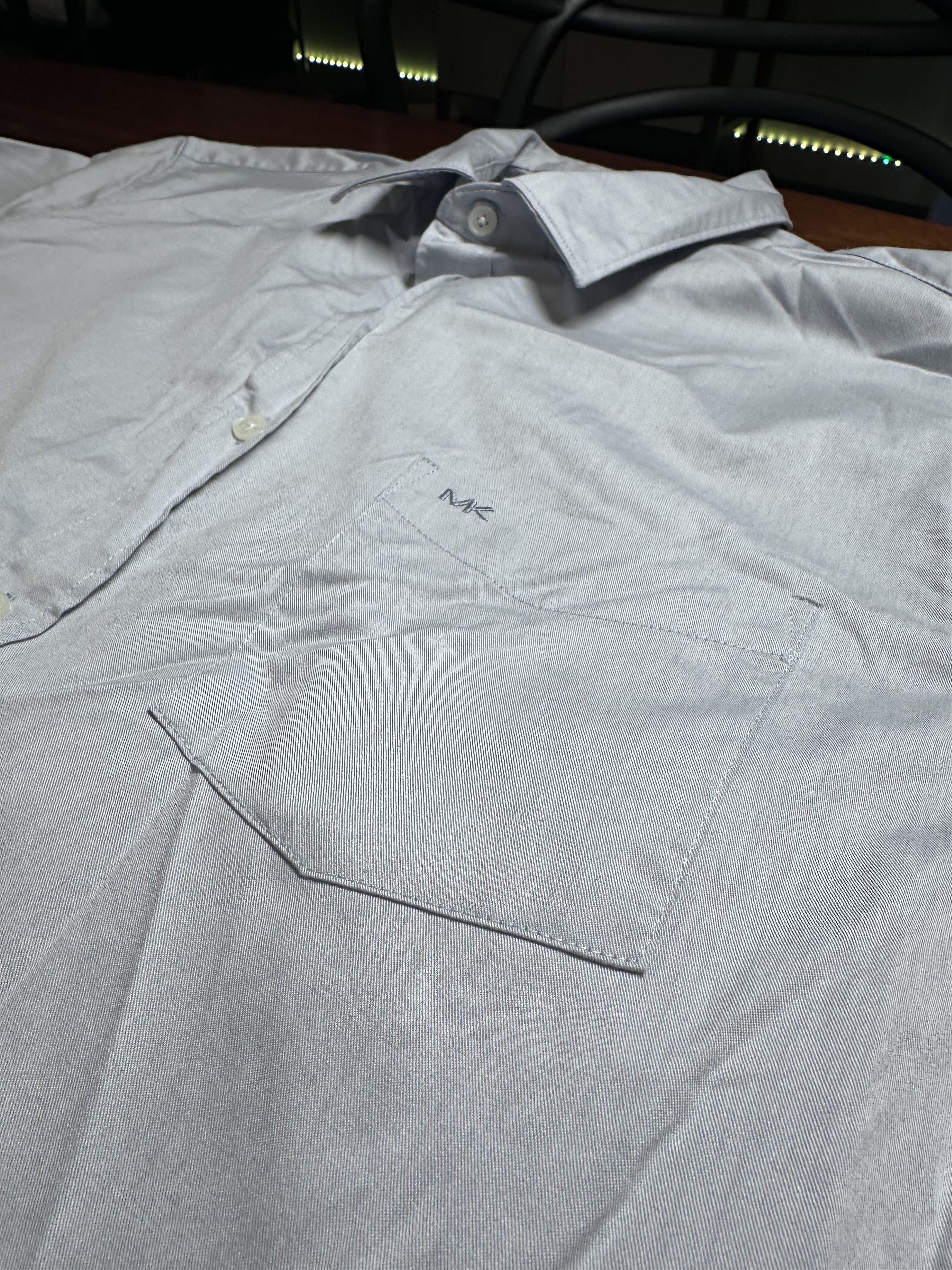 Michael Kors Michael Kors Classic Fit Cotton Button Down Shirt Blue XXL Size US XXL / EU 58 / 5 - 3 Thumbnail