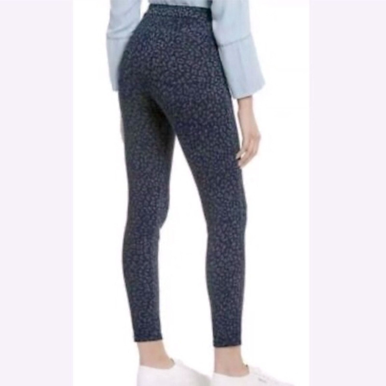 Spanx SPANX $99 Jeanish Legging Blue Denim Leopard MED EUC Size 30" / US 8 / IT 44 - 4 Thumbnail