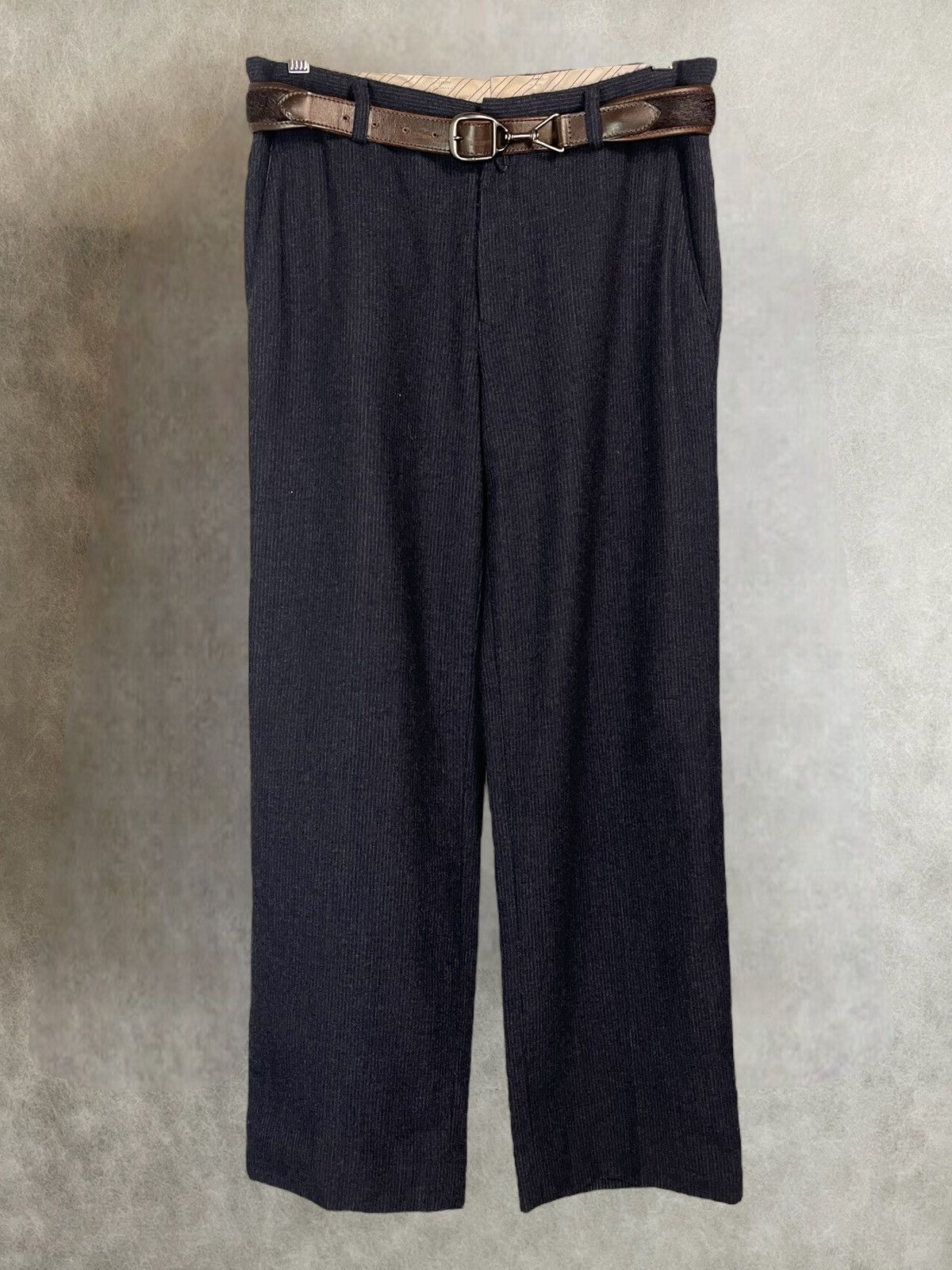 Tsumori Chisato tsumori chisato brush wool pinstripes trousers Size US 31 - 1 Thumbnail