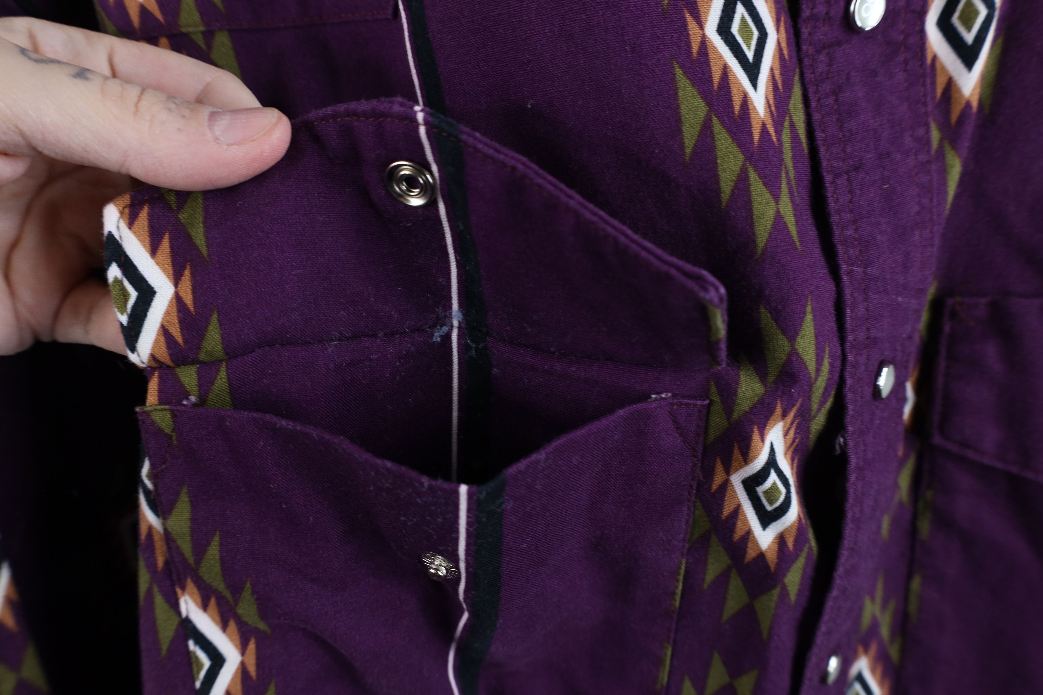 Vintage × Wrangler Vintage 90s Wrangler Southwestern Cowboy Rodeo Button Shirt Size US XL / EU 56 / 4 - 8 Thumbnail