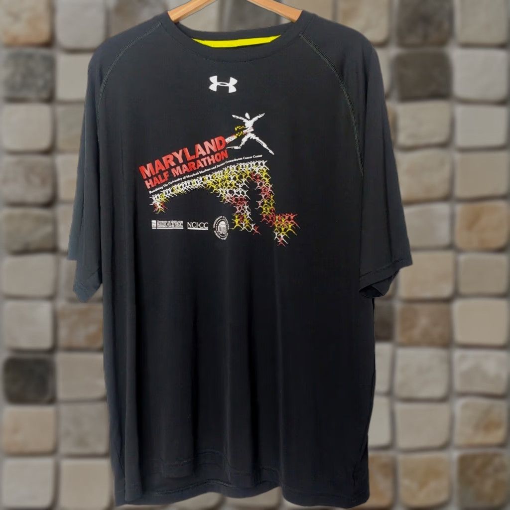 Under Armour Maryland Half Marathon Shirt Under Armour Black Running Run Athletic Tee T-Shirt Men 2XL XXL Sweatshirt? Size US XXL / EU 58 / 5 - 1 Thumbnail