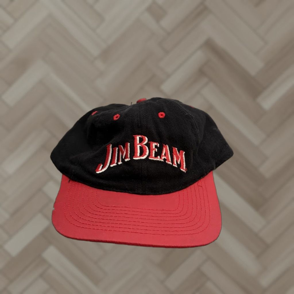 Spell VINTAGE Jim Beam Hat Kentucky Bourbon Whiskey Spell Out Logo Snap Back Baseball Cap One Size Size ONE SIZE - 1 Thumbnail