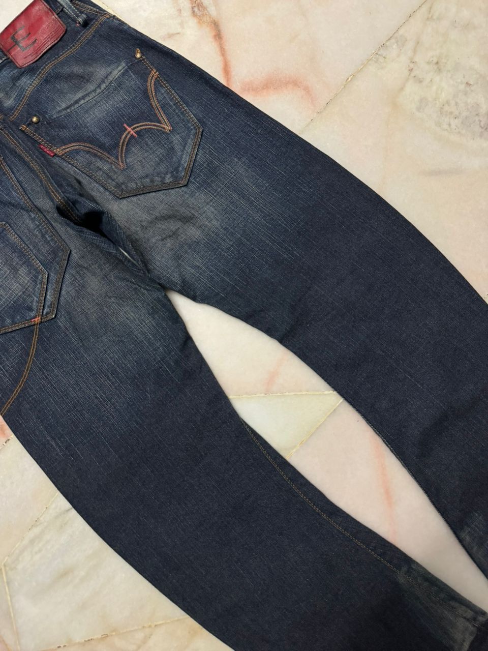 Edwin 💥VINTAGE Y2K E-FUNCTION EDWIN WHISKER MUDWASH DARK JEANS Size US 32 / EU 48 - 21 Thumbnail