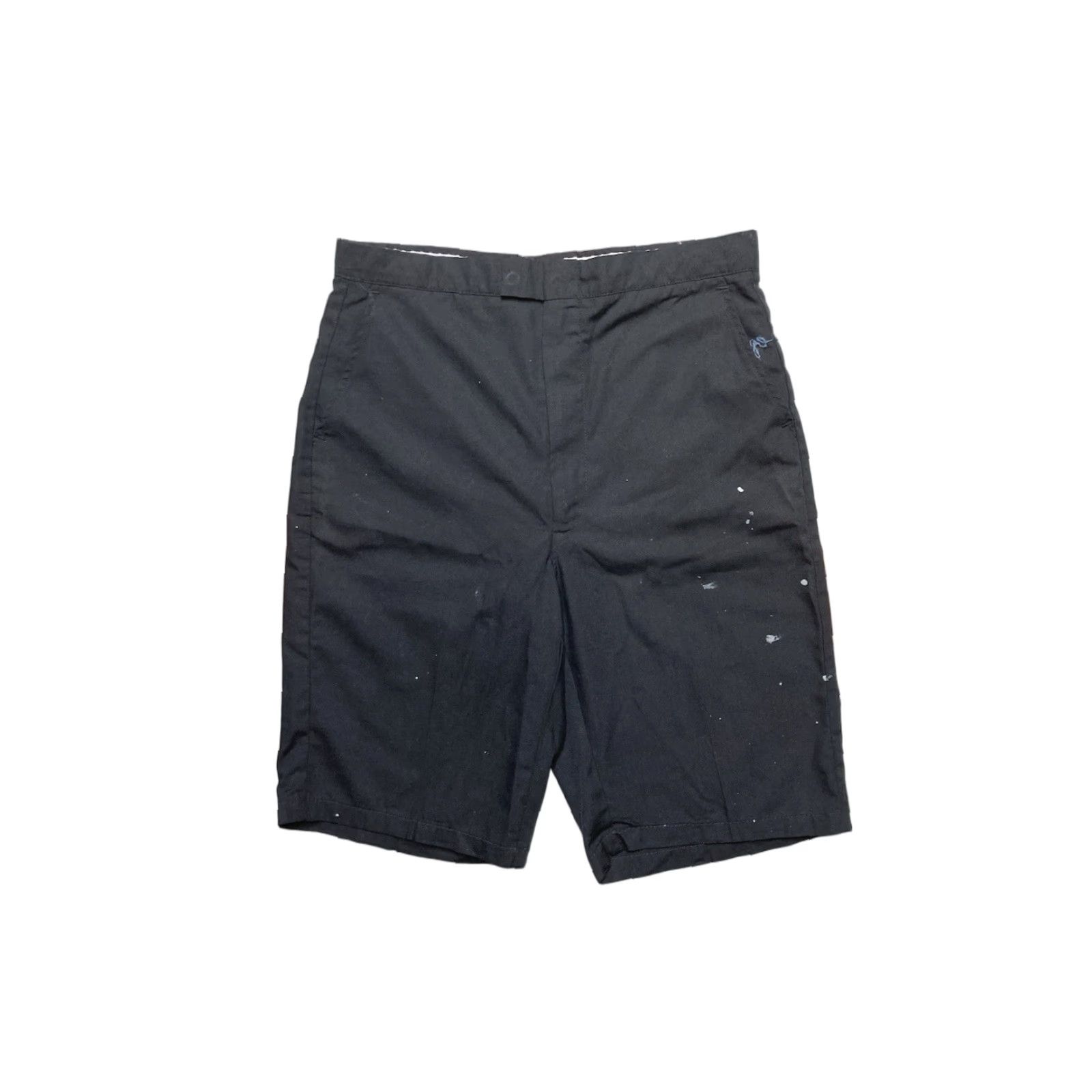 Vintage VINTAGE Lightweight Shorts 70s Polyester Cotton Black Paint Stained Distressed 27 Men Size US 27 - 1 Thumbnail