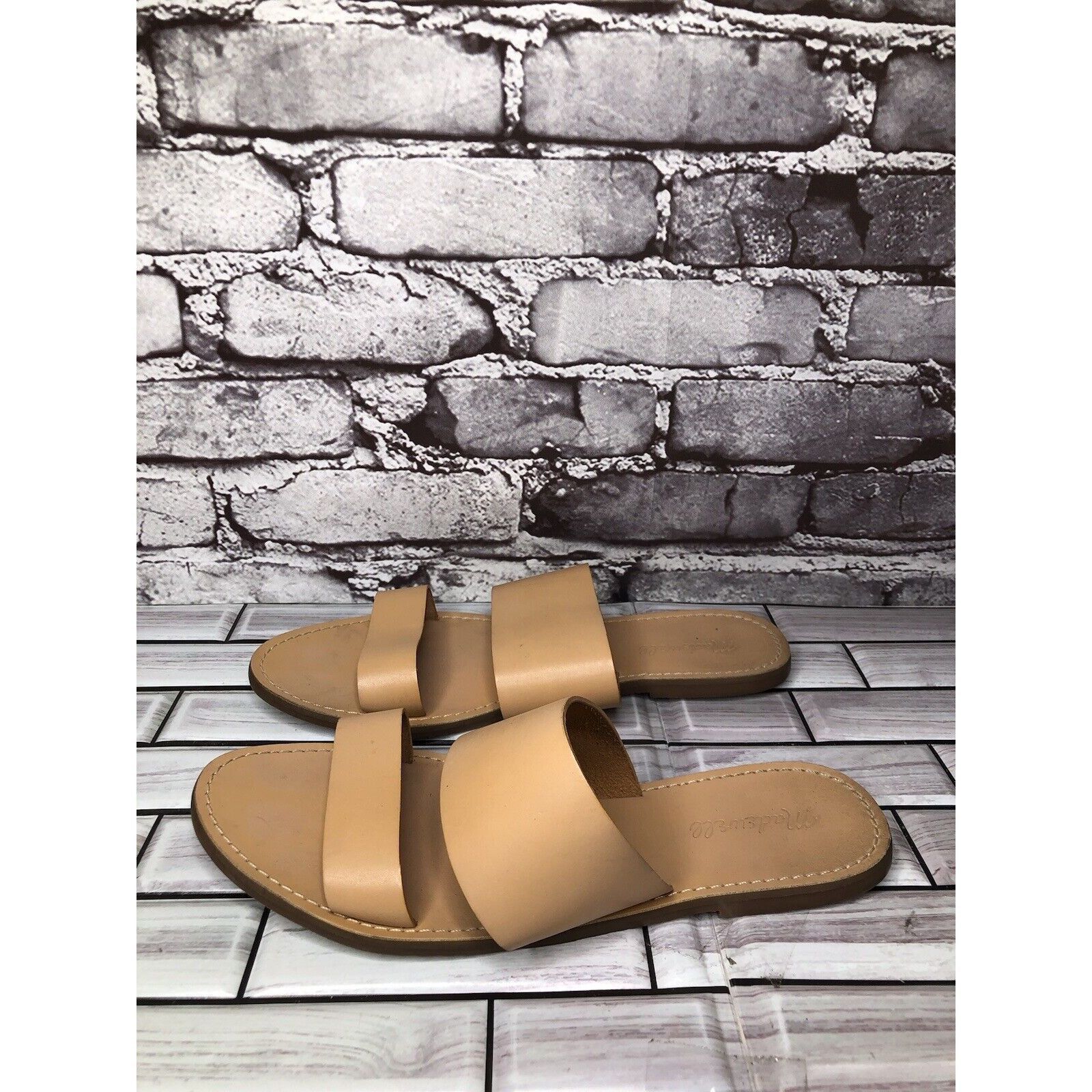 Madewell Madewell Tan Brown Double Strap Slides Flats Casual Sandals Size US 10 / IT 40 - 6 Thumbnail