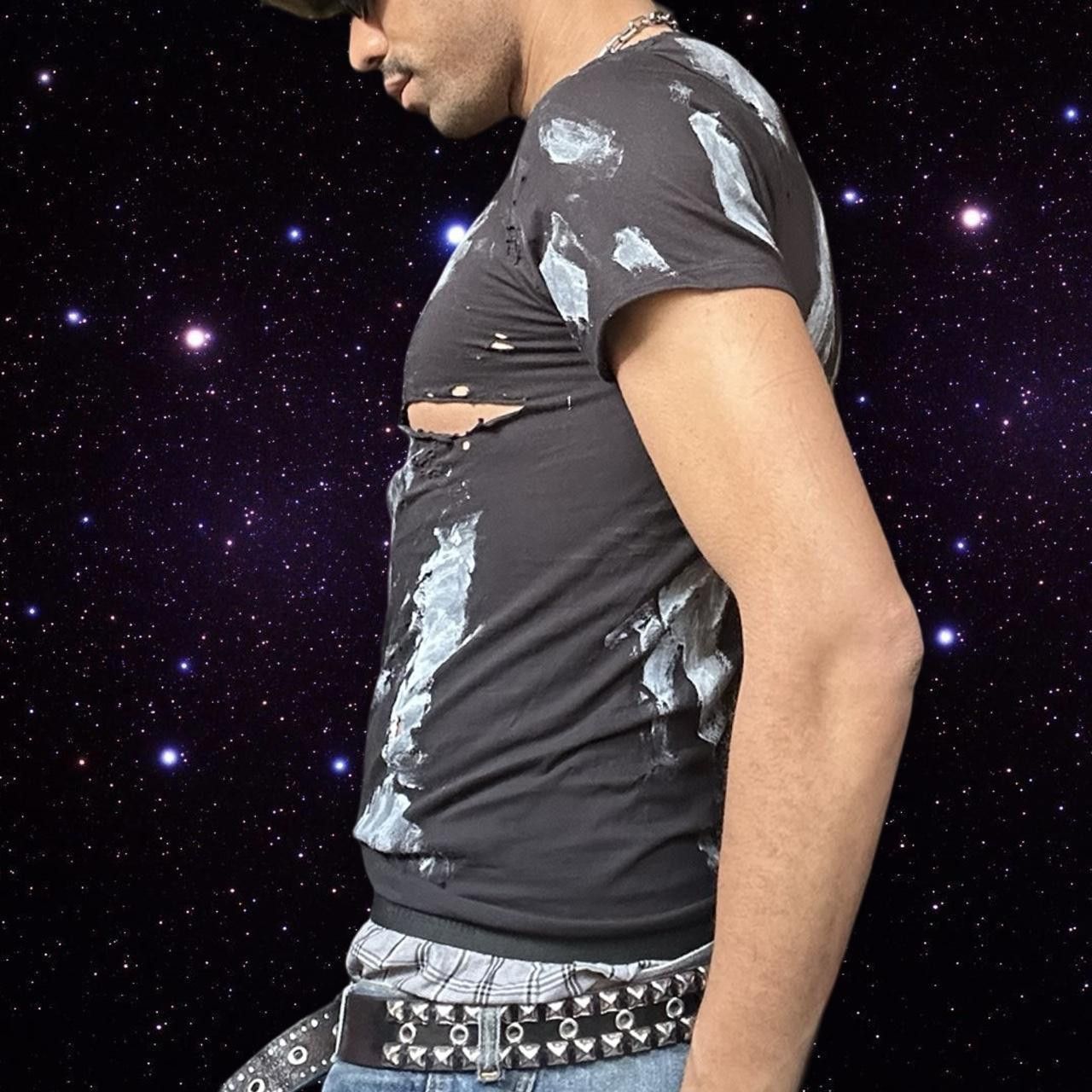 Calvin Klein ASTROBOI* x Calvin Klein Black Paint Grunge T-shirt - Small Size US S / EU 44-46 / 1 - 4 Thumbnail
