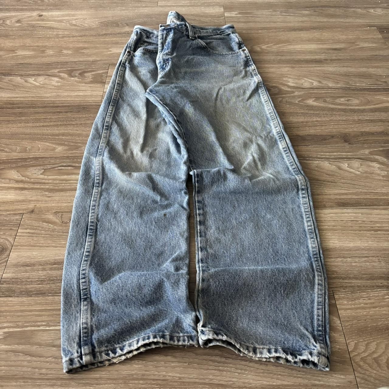 Vintage Crazy Vintage Y2K/2000s Light Wash Workwear Essential Denim Jeans! 35x30 Size US 35 - 3 Thumbnail