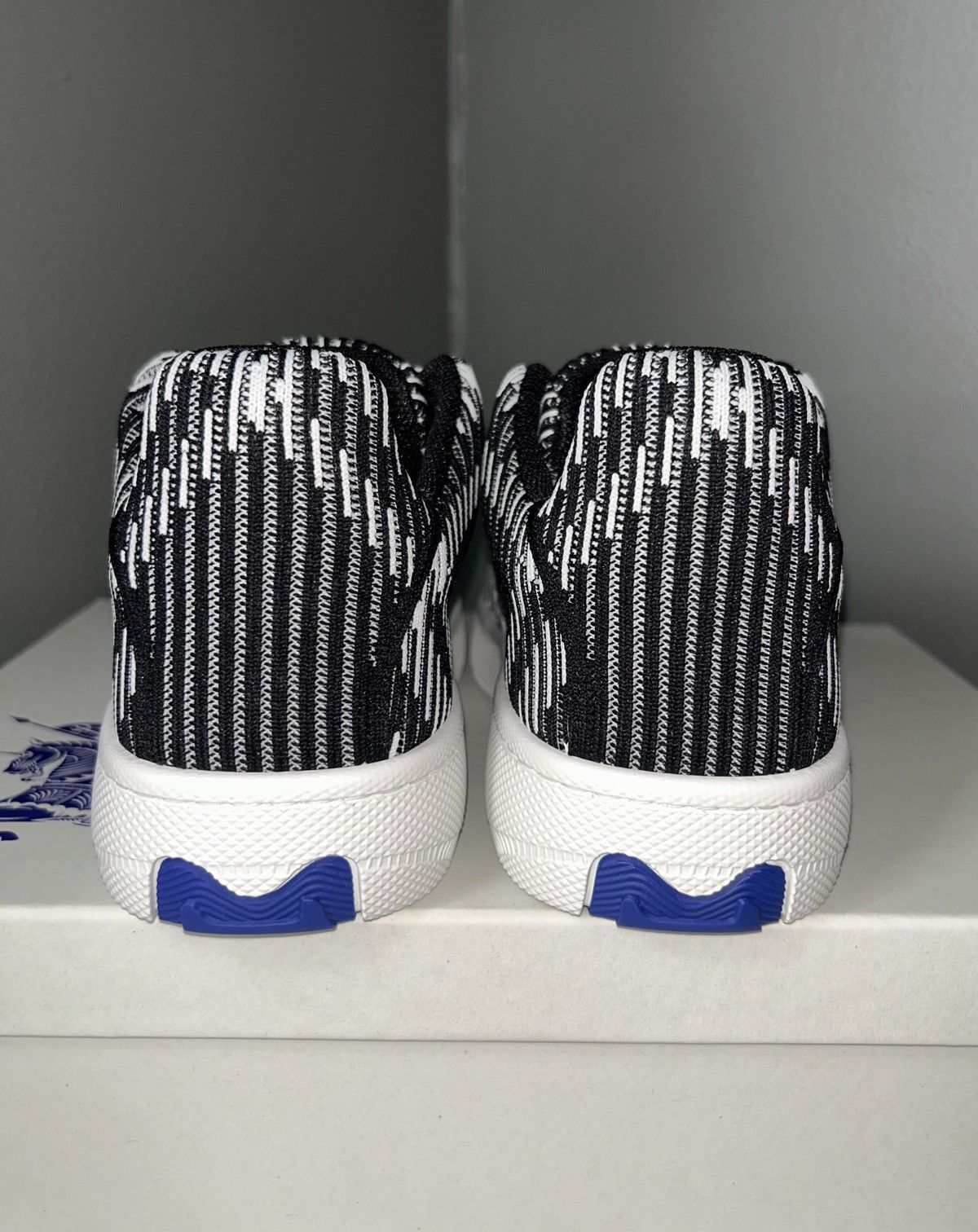 Burberry Burberry Box Knit Black Check Low Top Sneakers Size 39 Size US 7.5 / EU 40-41 - 10 Thumbnail