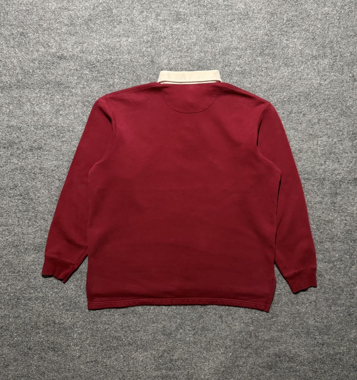 Polo Ralph Lauren Vintage Polo Ralph Lauren Fleece Rugby Shirt Maroon & Black Size US M / EU 48-50 / 2 - 9 Thumbnail