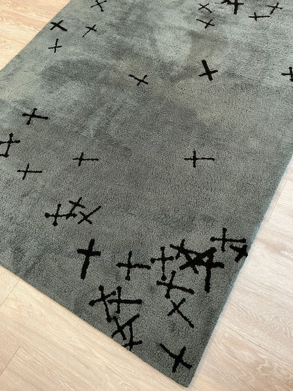 Undercover AW02 Witches Cell Division Grey Crosses Rug Size ONE SIZE - 3 Thumbnail