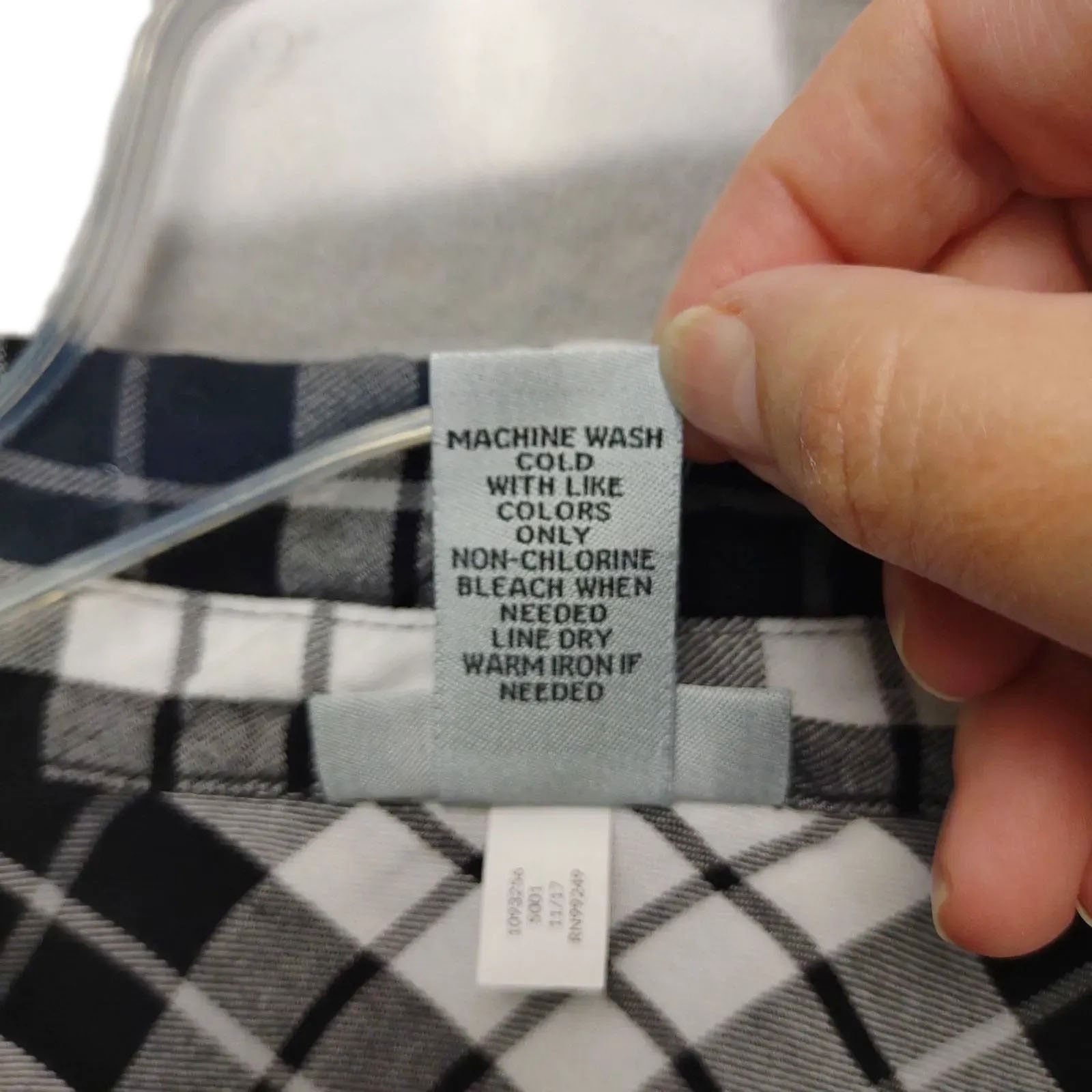 Other Catherines Women's 1X Black White Flannel Check Tunic Top Size XL / US 12-14 / IT 48-50 - 7 Thumbnail