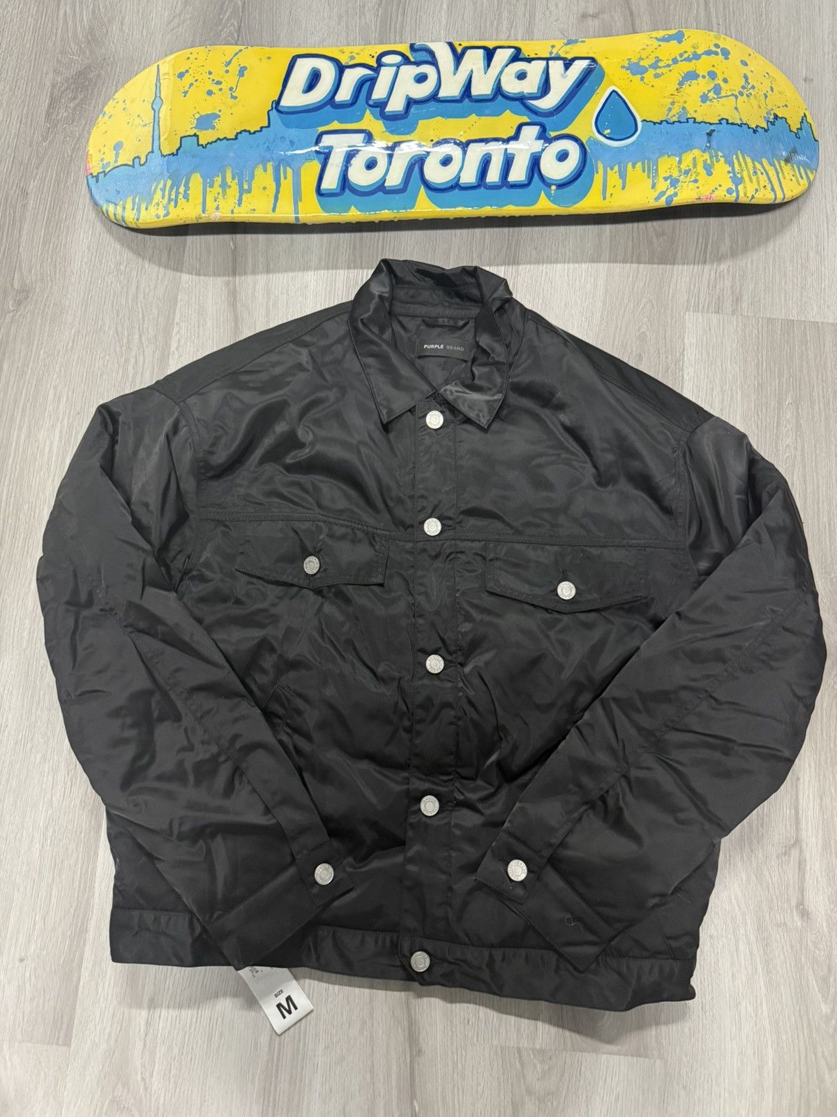 Purple Brand Jacket Black Padded.