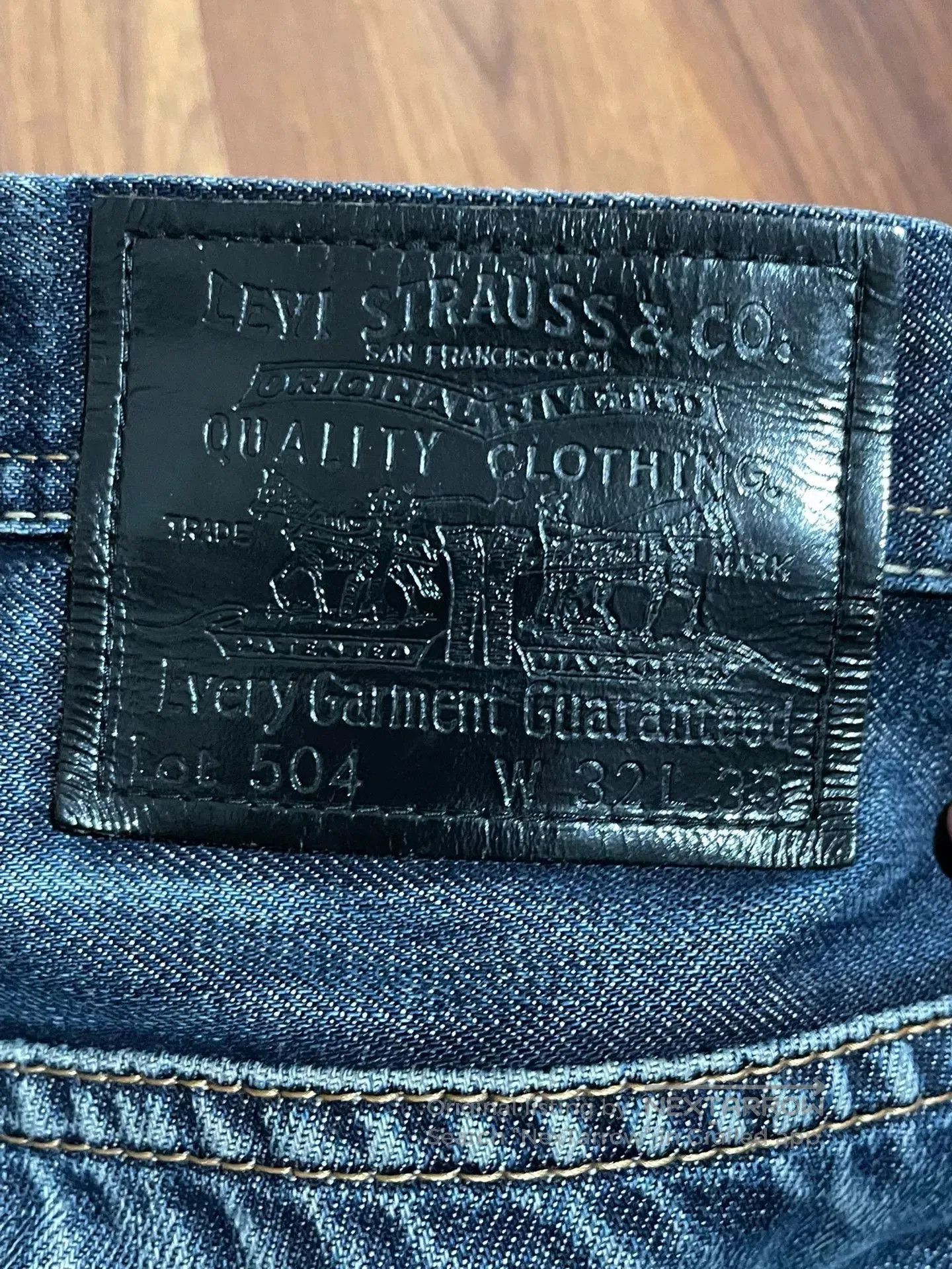Levi's Vintage Clothing Levi's 504 LVC Japanese Wash Patch Jeans. Size US 28 / EU 44 - 9 Thumbnail