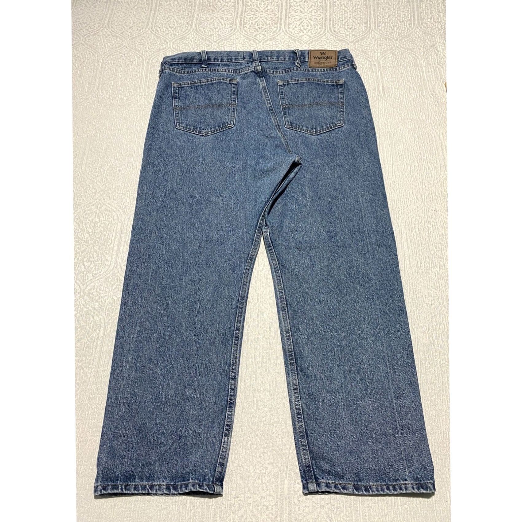 Wrangler Wrangler Authentics Mens Relaxed Fit Straight Leg Jeans 40x29 Blue Denim ZM200VS Size US 40 / EU 56 - 2 Thumbnail