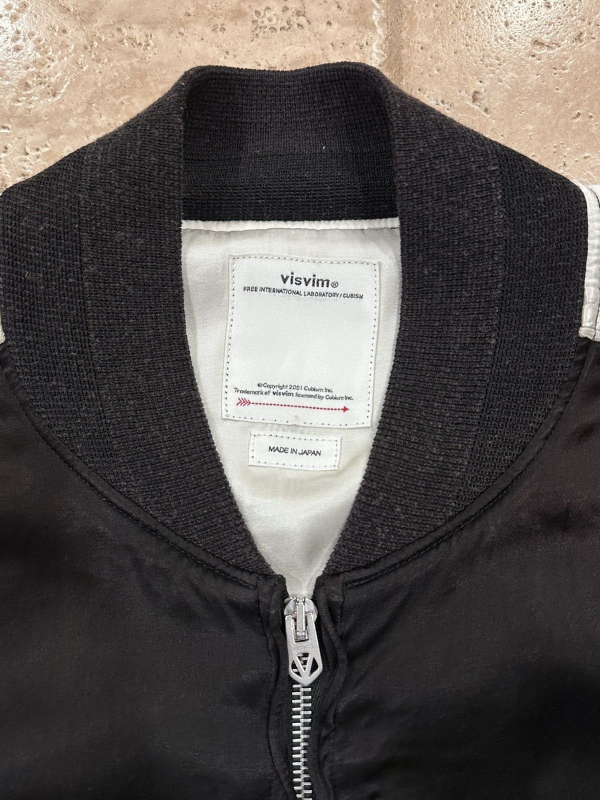 Japanese Brand Visvim Douglas Jkt SS21 Satin Black Zip Souvenir Jacket Size US XL / EU 56 / 4 - 7 Thumbnail
