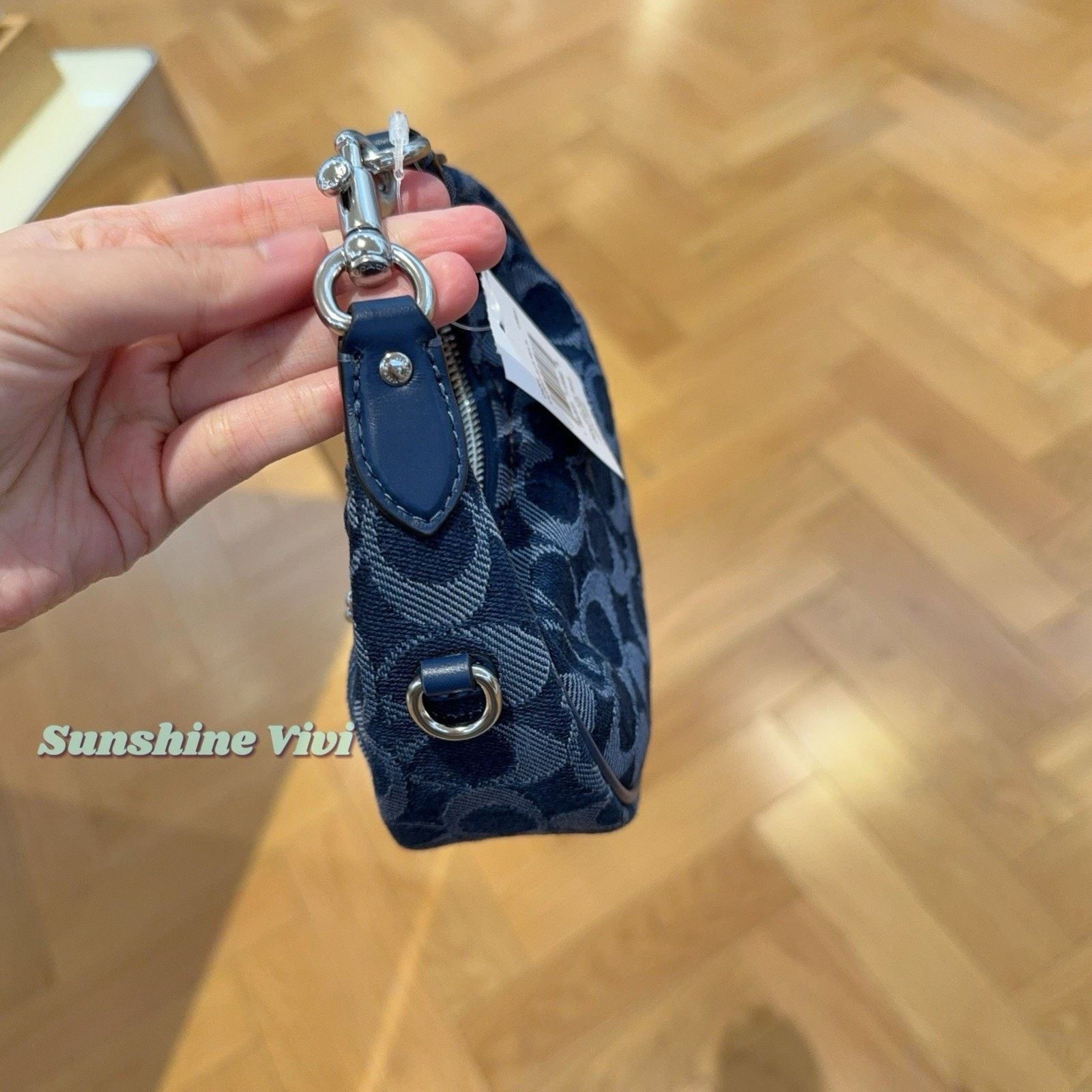 Coach NWT Coach Jonie Bag Signature Denim Blue Crossbody CAO04 Size ONE SIZE - 4 Thumbnail