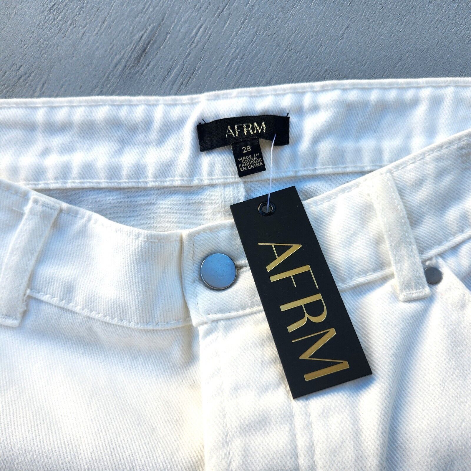 The Unbranded Brand AFRM Women's White High Rise Ankle Crop Skinny Jeans Size 28 Size 28" / US 6 / IT 42 - 3 Thumbnail