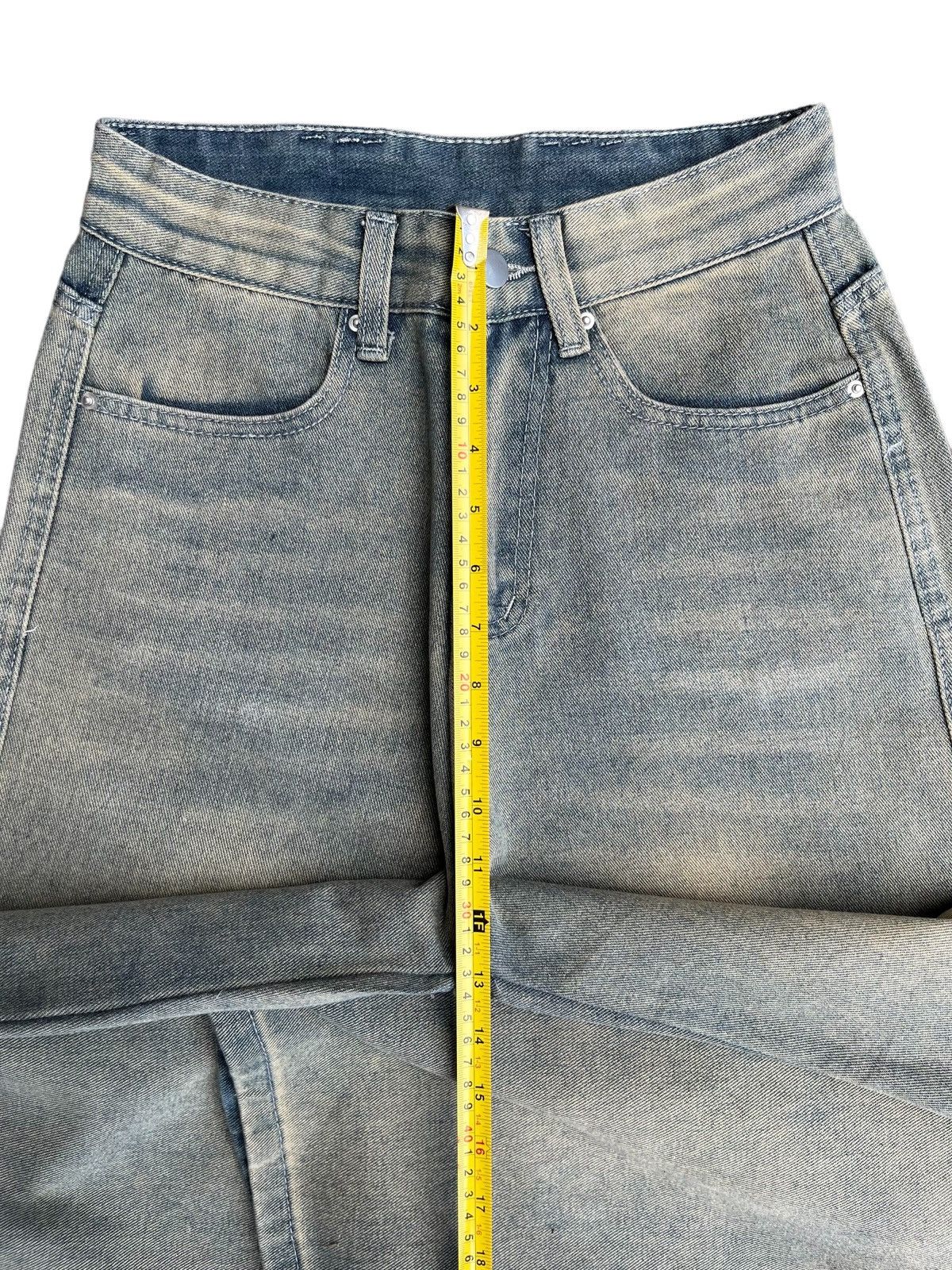 Other Vintage Y2K Japanese Brand Wide Leg Grey Mud Washed Jeans Size 25" / US 0 / IT 36 - 10 Thumbnail