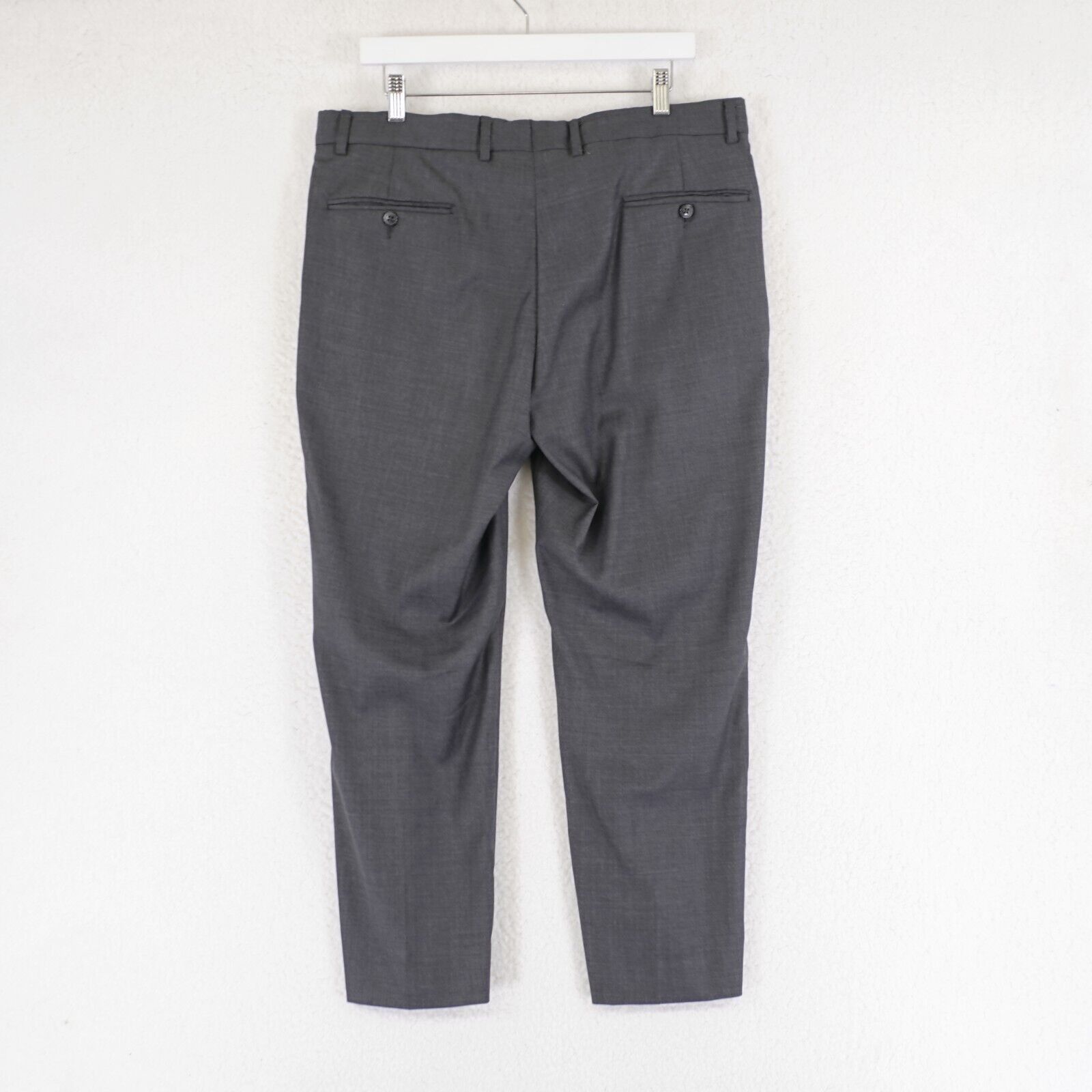 Joseph Abboud Joseph Abboud Gray Wool Flat Front Mid Rise Dress Pants 36/2 Size 36R - 3 Thumbnail