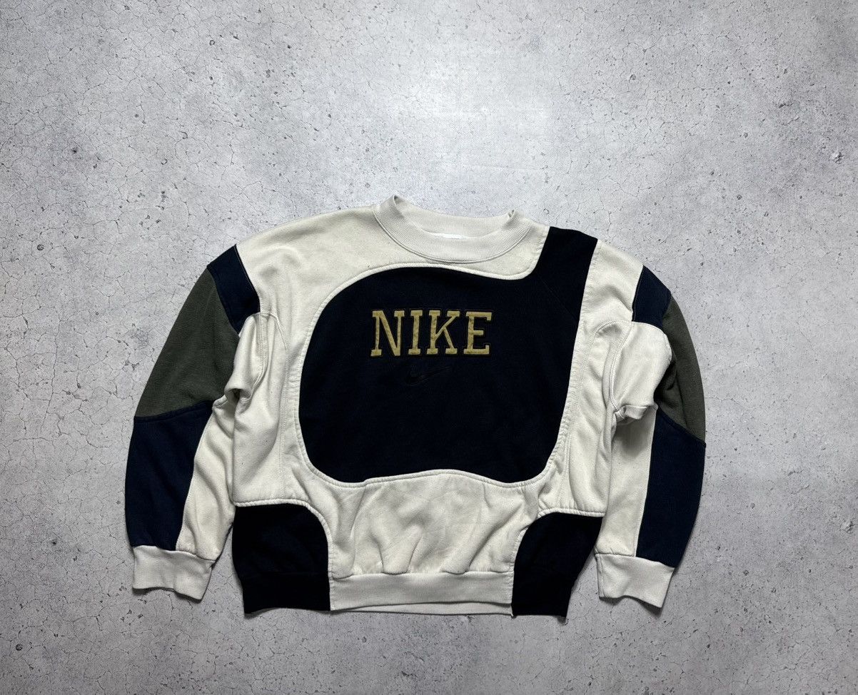 Nike Nike Vintage 90’s Sweatshirt Big Swoosh Logo Drill Y2K Size US XL / EU 56 / 4 - 1 Thumbnail