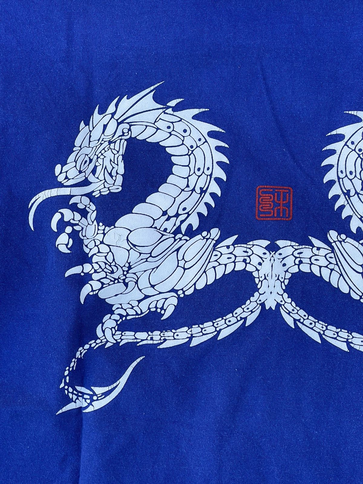 Stussy × Vintage 80’s Stussy Outdoor Vintage double dragon blue t-shirt tee Size US XS / EU 42 / 0 - 4 Thumbnail