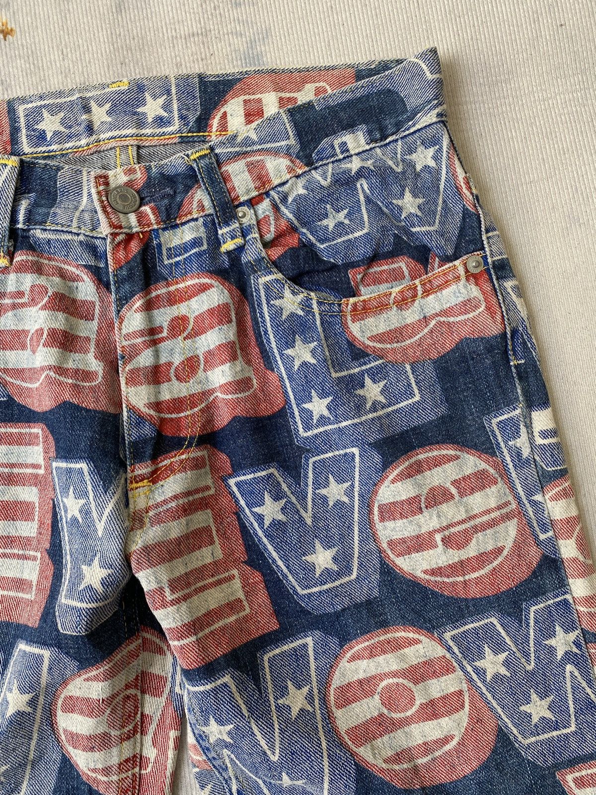 Hysteric Glamour AW1998 Japanese Brand Hysteric Glamour Overprint Jeans Size US 28 / EU 44 - 10 Thumbnail