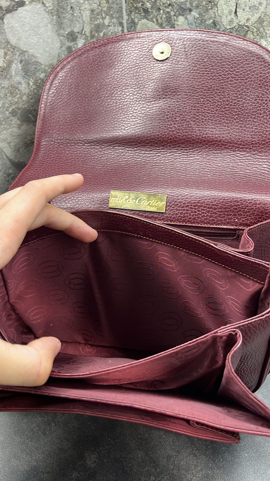 Cartier × Vintage Cartier burgundy Must de Cartier shoulder Size ONE SIZE - 10 Thumbnail