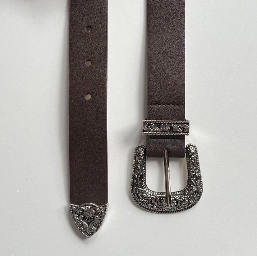 Cowboy Equipment vintage brown american western cowboy boho belt Size ONE SIZE - 3 Thumbnail