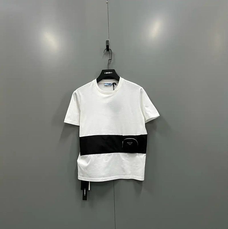 Prada Prada White Cotton Logo Short Sleeve T-Shirt Size US S / EU 44-46 / 1 - 1 Thumbnail