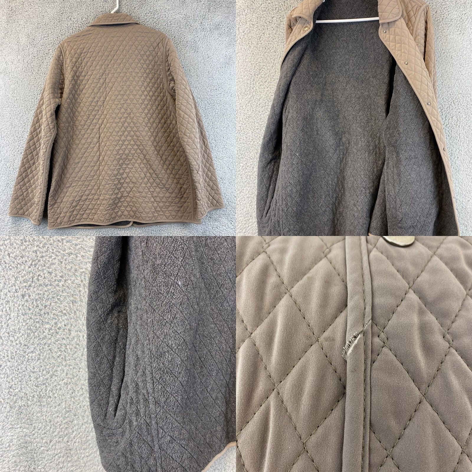 Vintage Outbrook Women's Jacket Reversible Casual Size 12-14 Green-gray Polyester Zip Collared 2 Pockets All Seasons Basic Jacket, Regular Fit Size XL / US 12-14 / IT 48-50 - 8 Thumbnail
