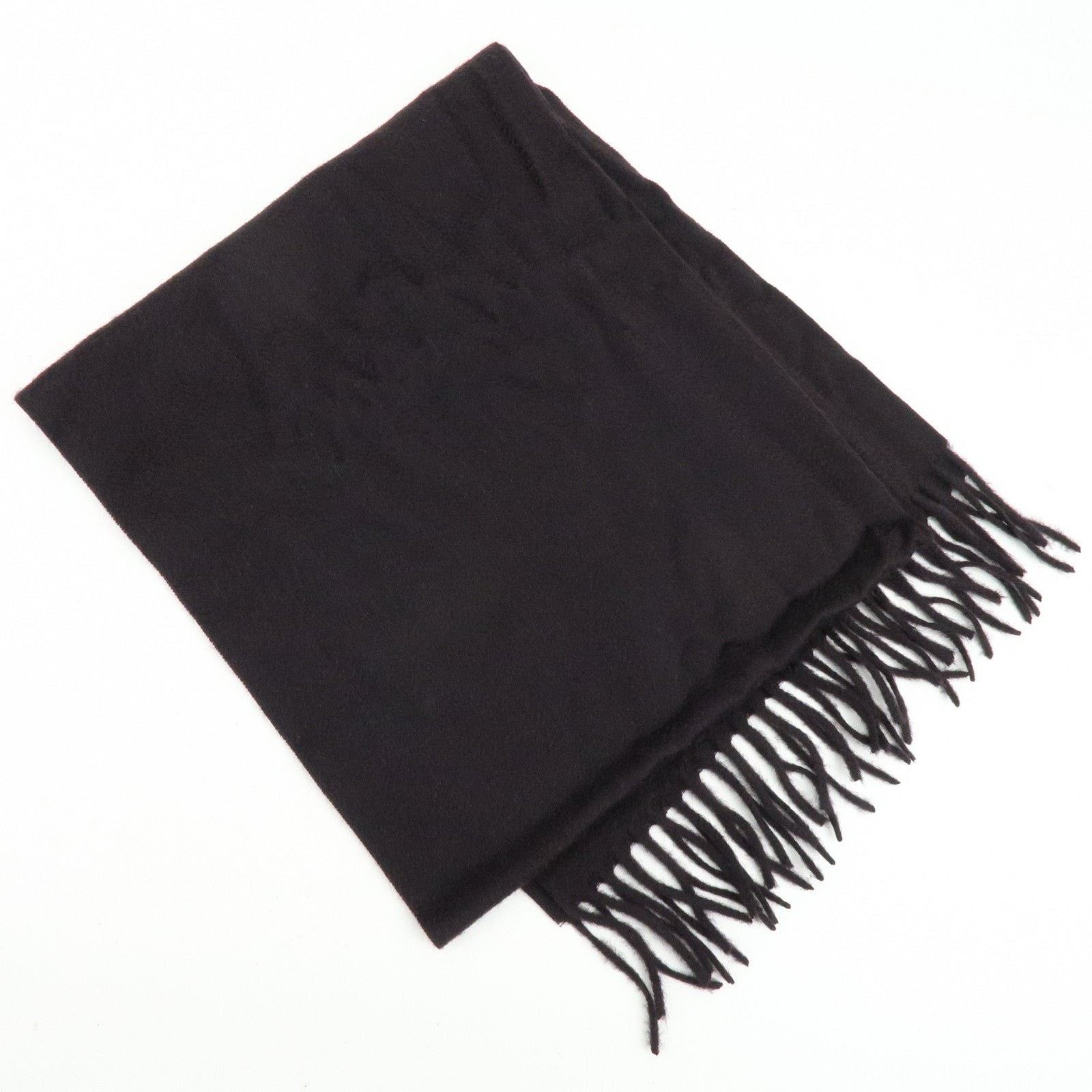 Louis Vuitton Louis Vuitton Logo Cashmere Scarf Black Size ONE SIZE - 2 Thumbnail