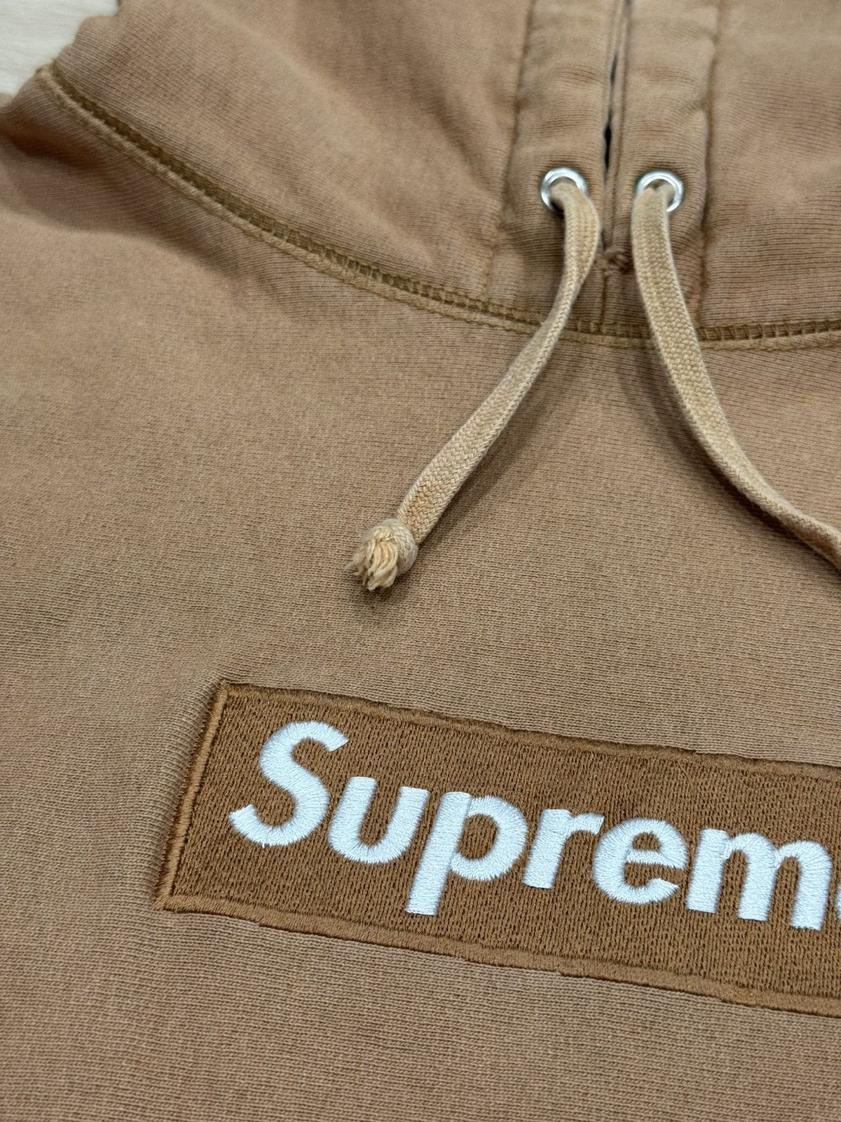 Supreme Supreme Khaki Box Logo Hoodie (2002) Size US M / EU 48-50 / 2 - 3 Thumbnail